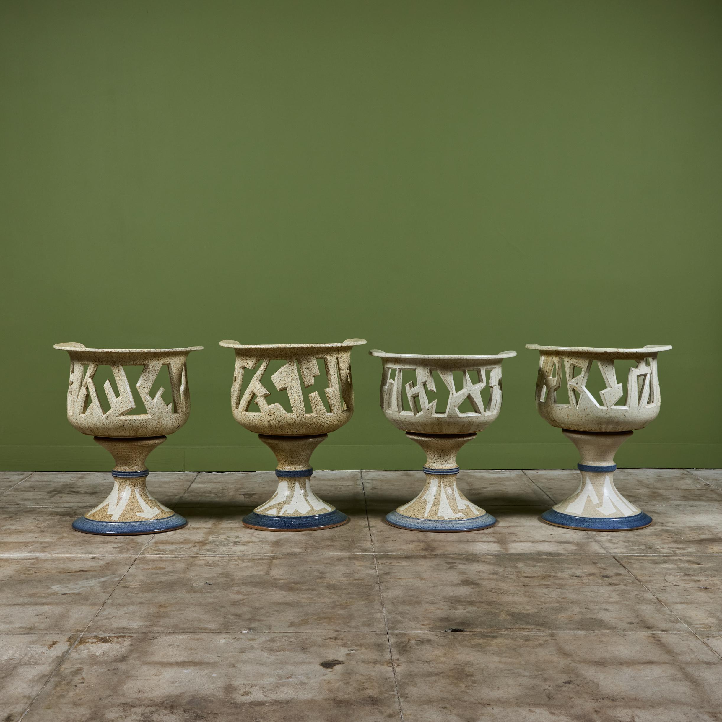 Late 20th Century Studio Ceramic Patio Dining Set by Joel Cottet