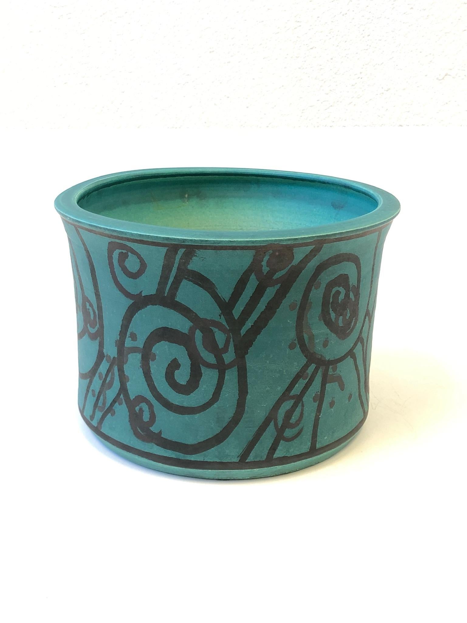 Late 20th Century Studio Ceramic Planter by Gary McCloy for Steve Chase For Sale