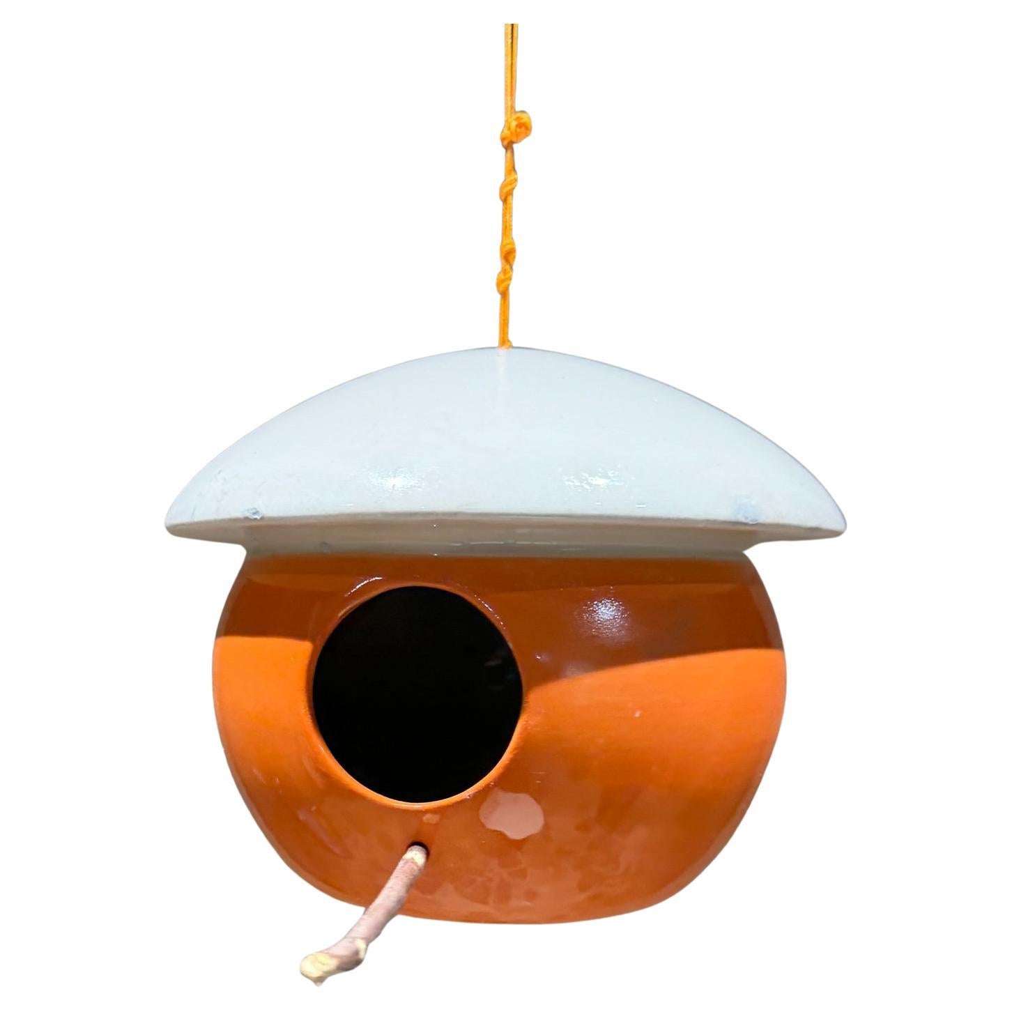 Studio Pottery Birdhouse rotonda Mid-Century Modern