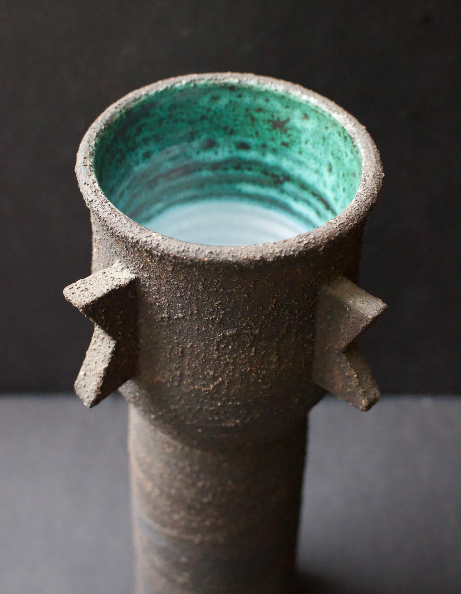 English Studio Ceramic Sculpture or Vessel by Clive Brooker, England, 1960s