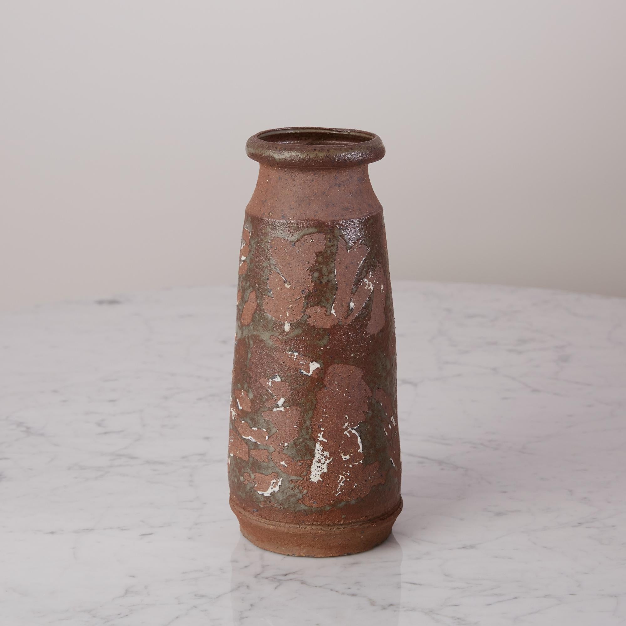 American Studio Ceramic Stoneware Vase For Sale