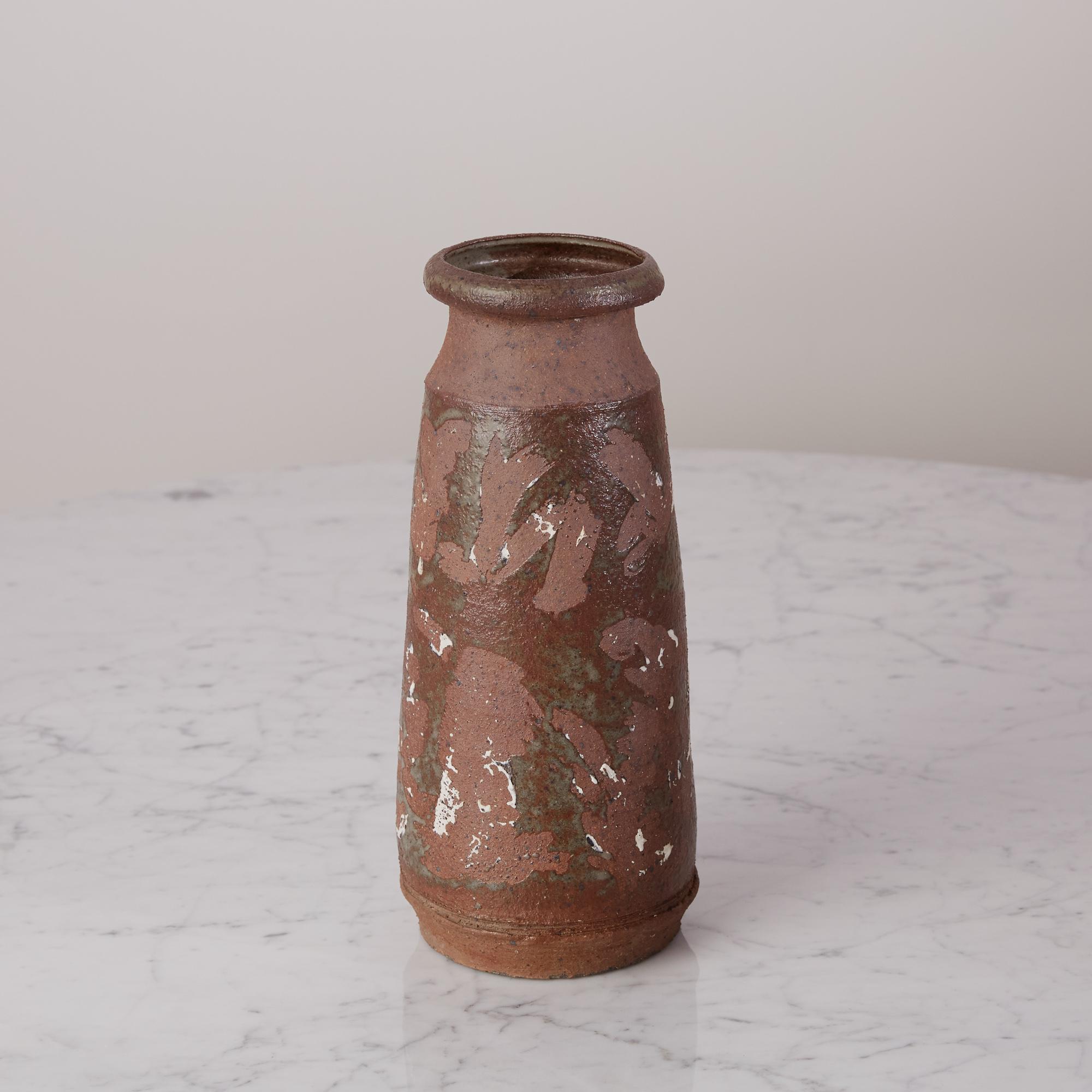 Studio Ceramic Stoneware Vase In Good Condition For Sale In Los Angeles, CA