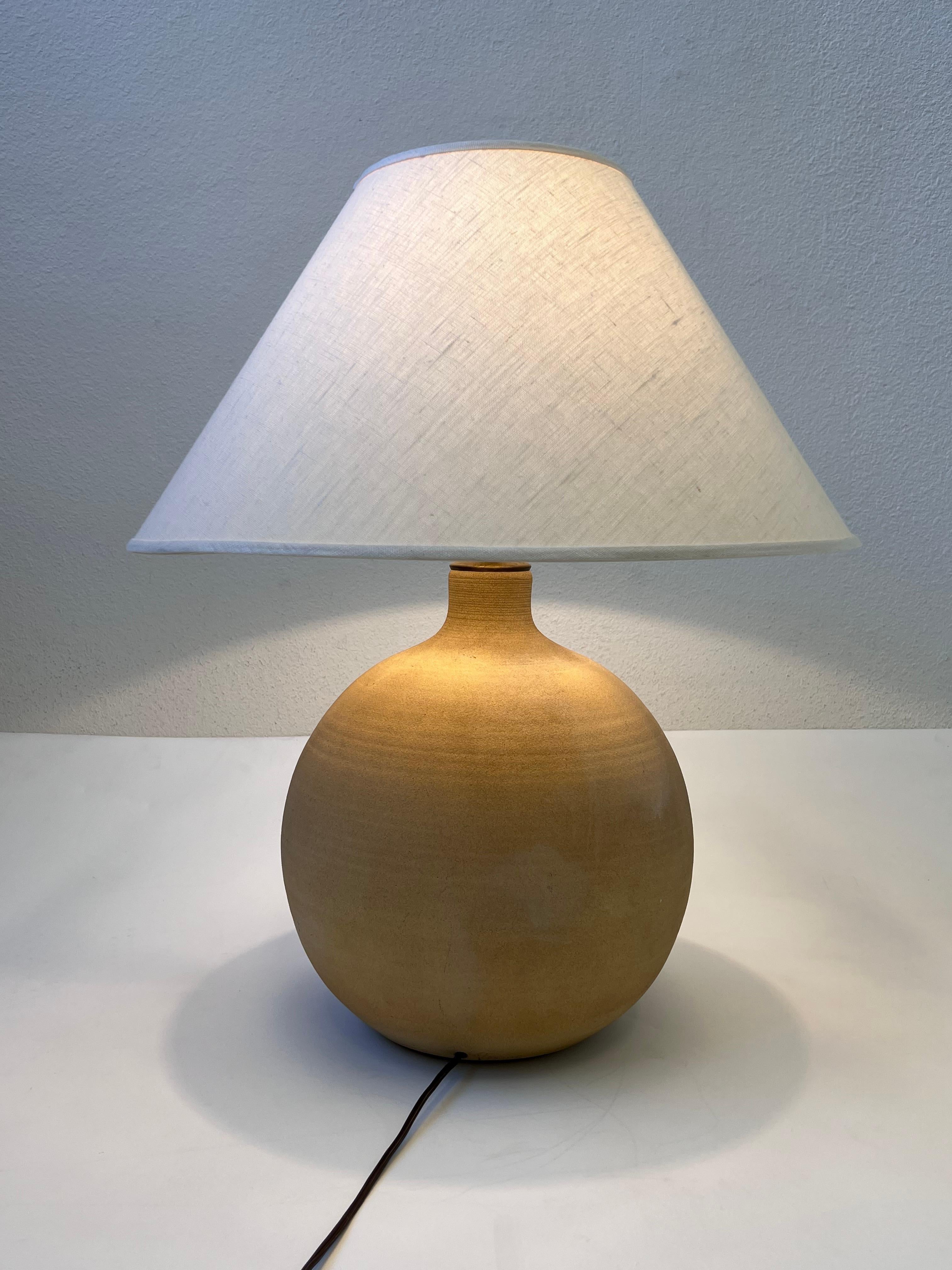 Studio Ceramic Sun Face Table Lamp by Brown Brothers  2