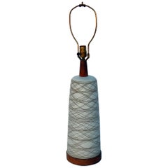 Vintage Studio Ceramic Tootsie Roll Style Table Lamp by Gordon Martz for Marshall Studio