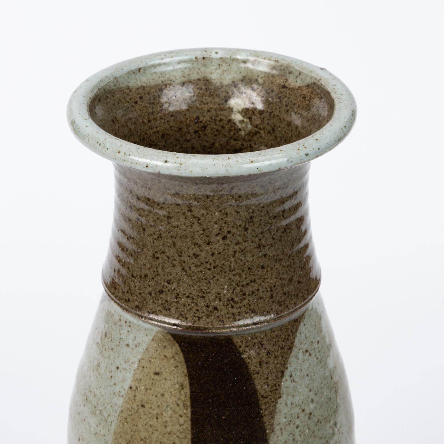20th Century Studio Ceramic Vase with Vertical Drip Glaze