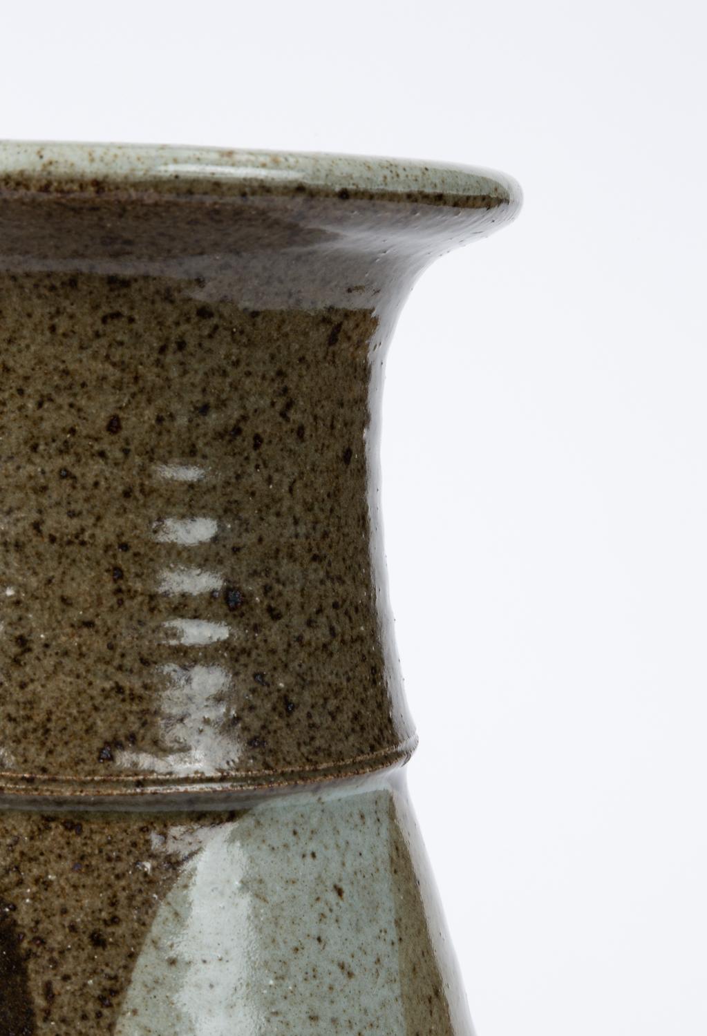 Studio Ceramic Vase with Vertical Drip Glaze 1