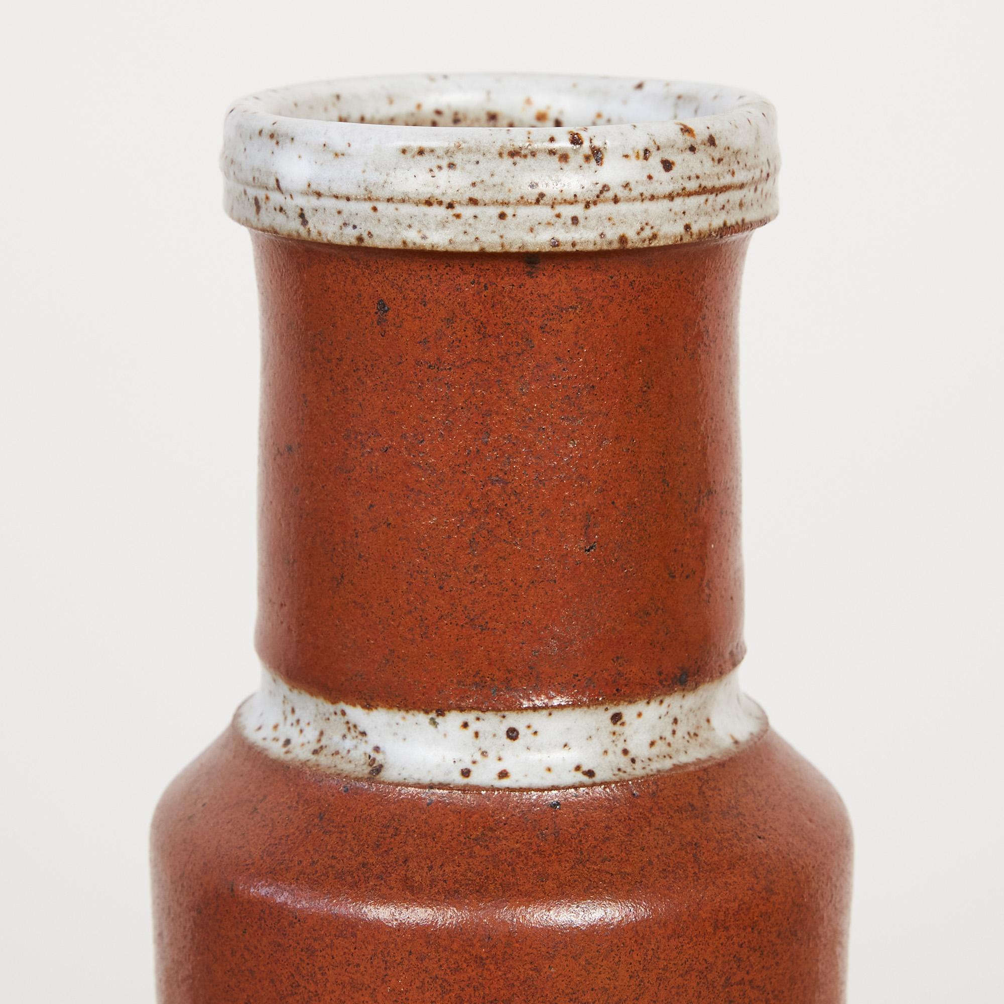 American Studio Ceramic Vessel with Red Glaze