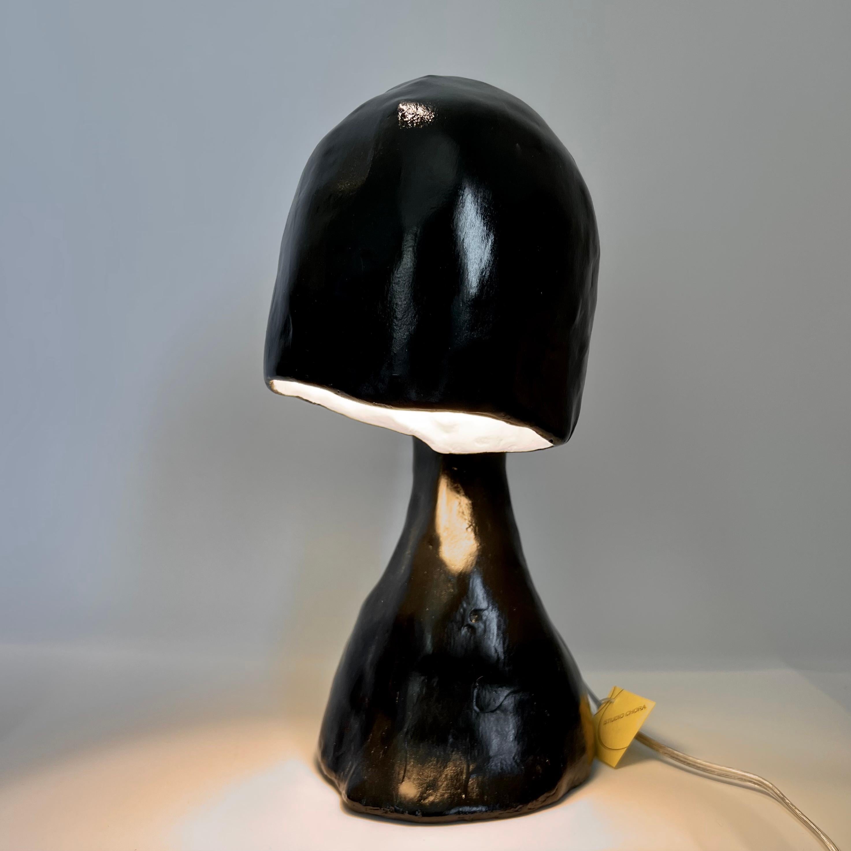 Space Invader Line by Studio Chora, Table Lamp, Black Lacquer, Made-To-Order In New Condition For Sale In Albuquerque, NM