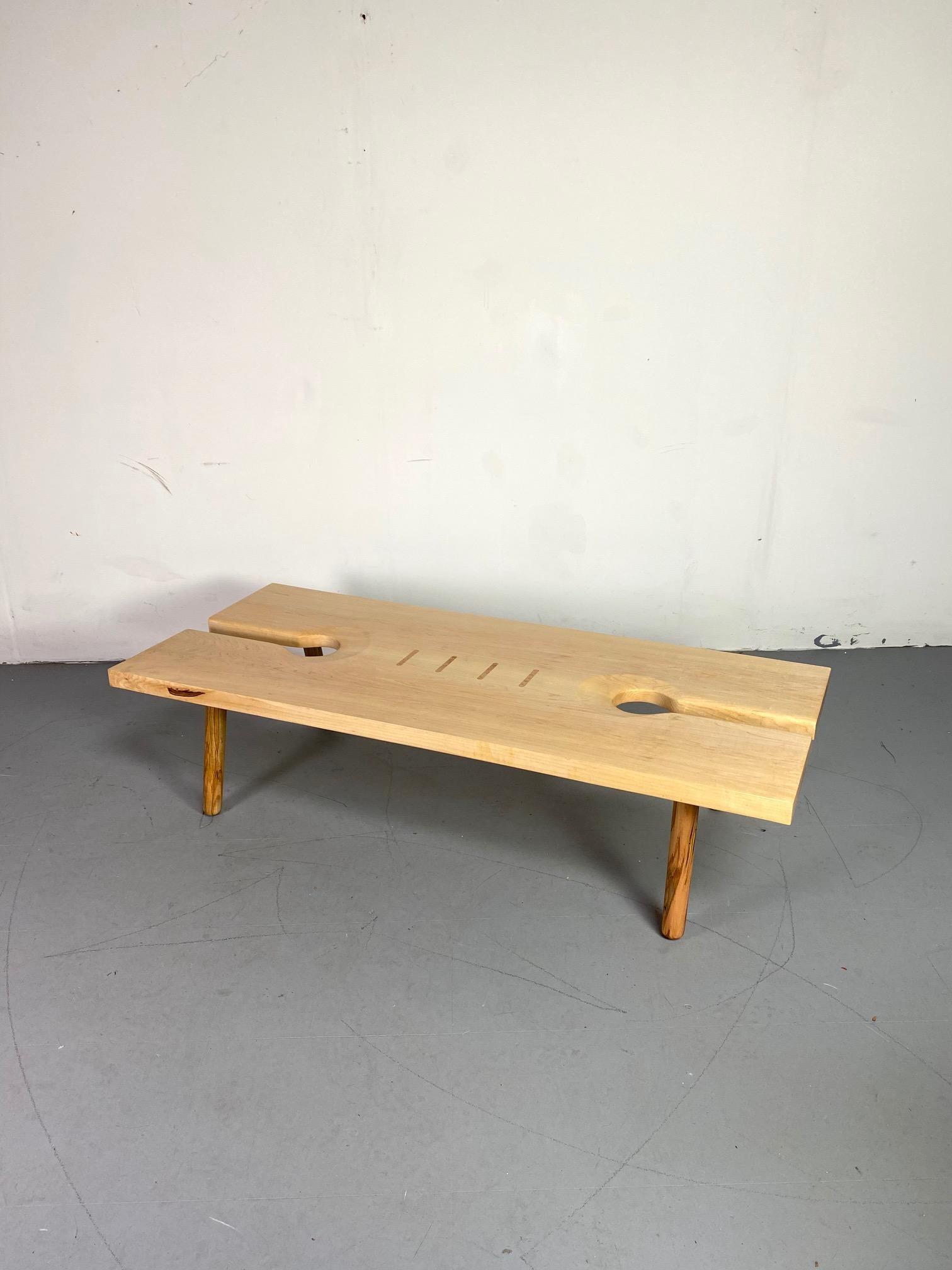 Érable piqué Table basse Studio de Michael Rozell US:: 2020 en vente