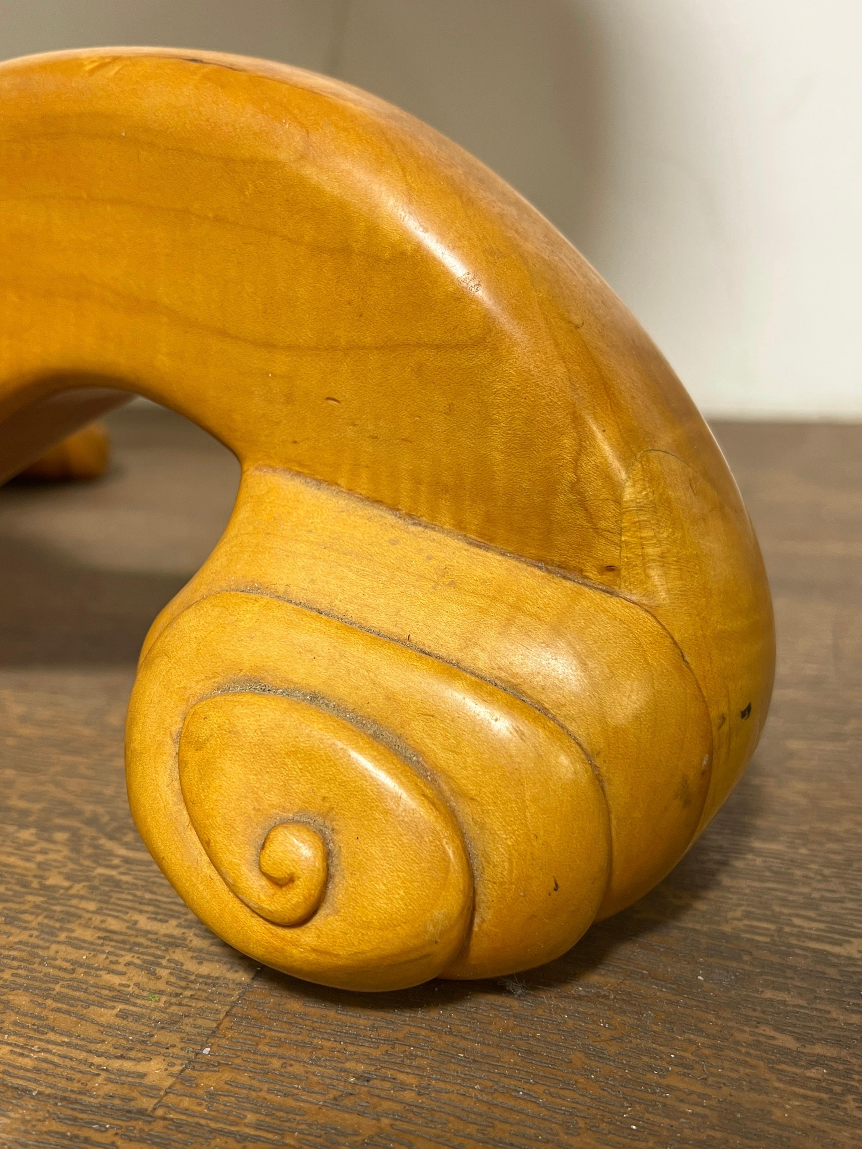 Studio Craft Carved Maple Side Tables Signed Wilkins, D. 1977 For Sale 3