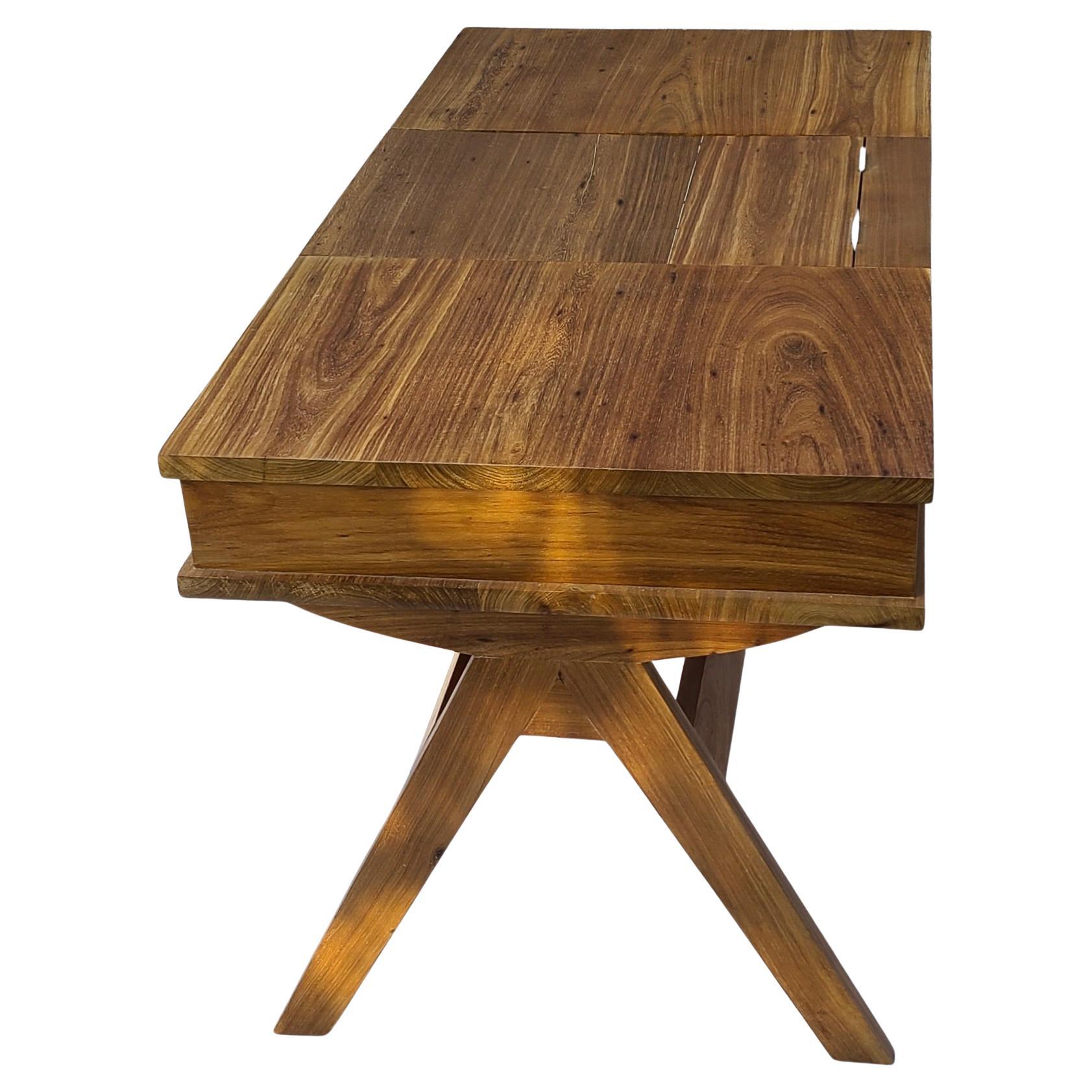 Studio Craft Compass Campaign Desk made in South Africa from Yellowwood For Sale 3