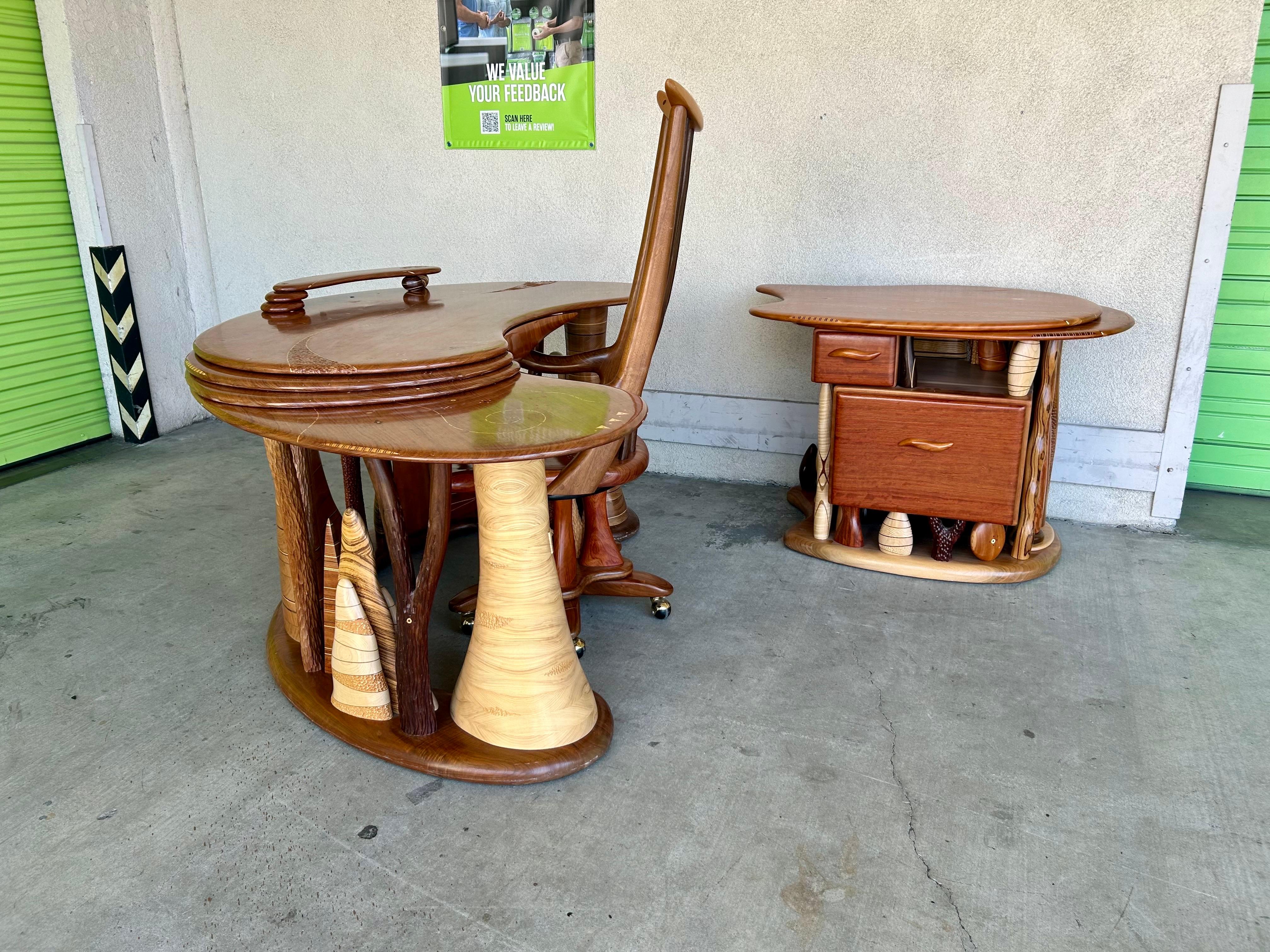 Contemporary Studio Craft Desk with Return + Chair Steven Spiro
