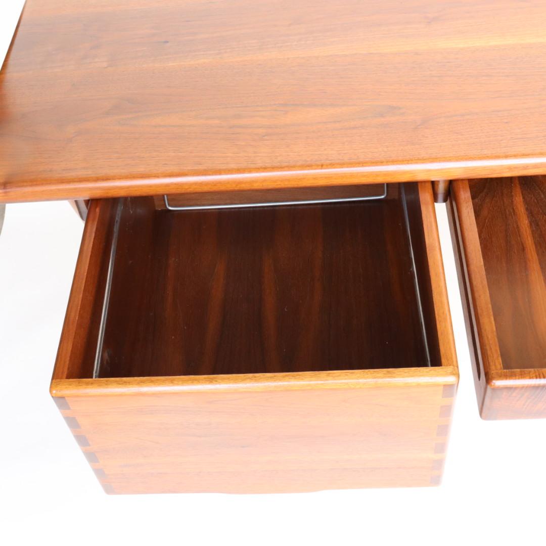 Studio Craft Desk in Solid Walnut by Jim Sweeney for the Esprit Offices 4