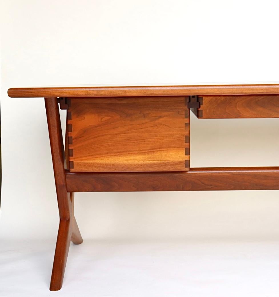American Studio Craft Desk in Solid Walnut by Jim Sweeney for the Esprit Offices