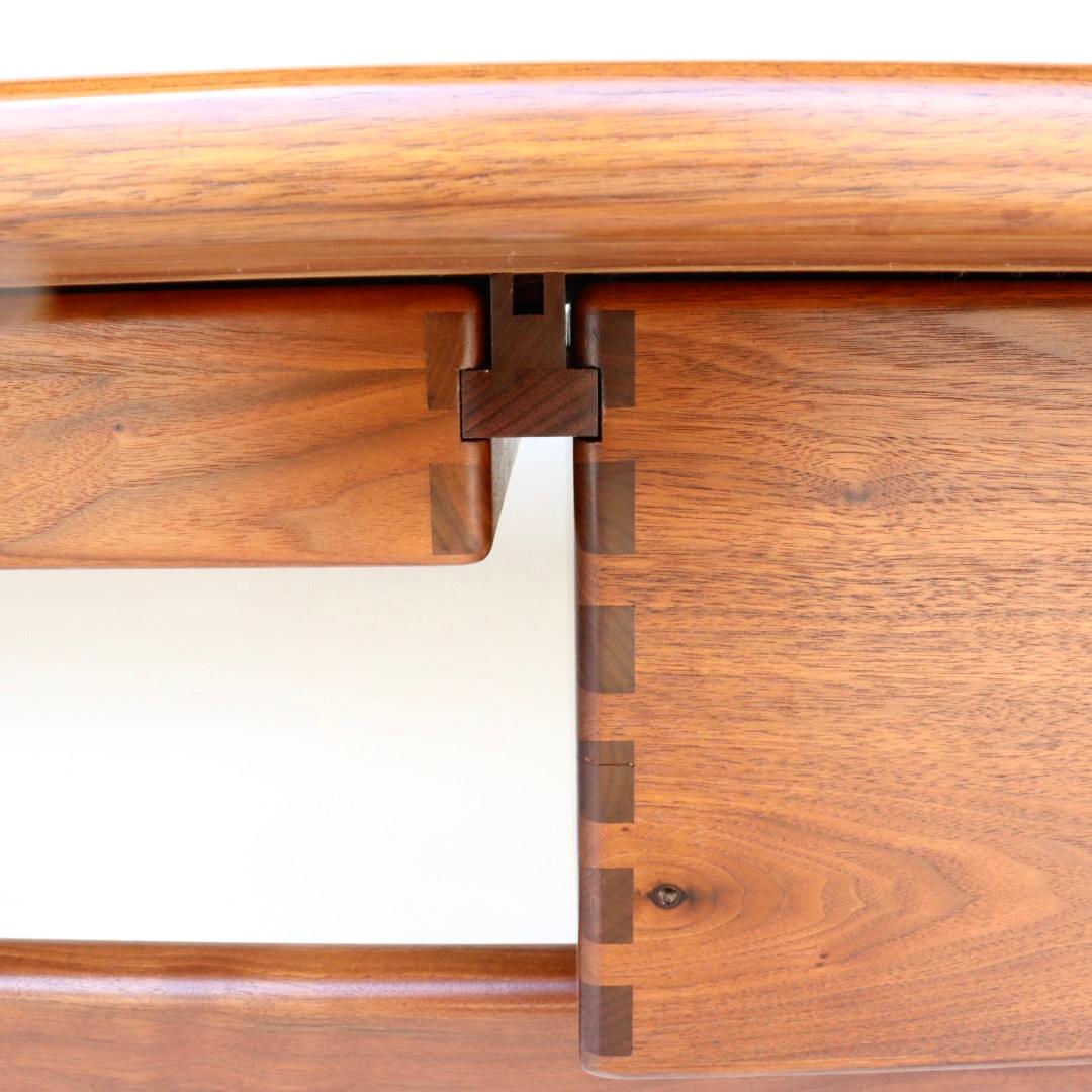 Studio Craft Desk in Solid Walnut by Jim Sweeney for the Esprit Offices In Excellent Condition In San Diego, CA