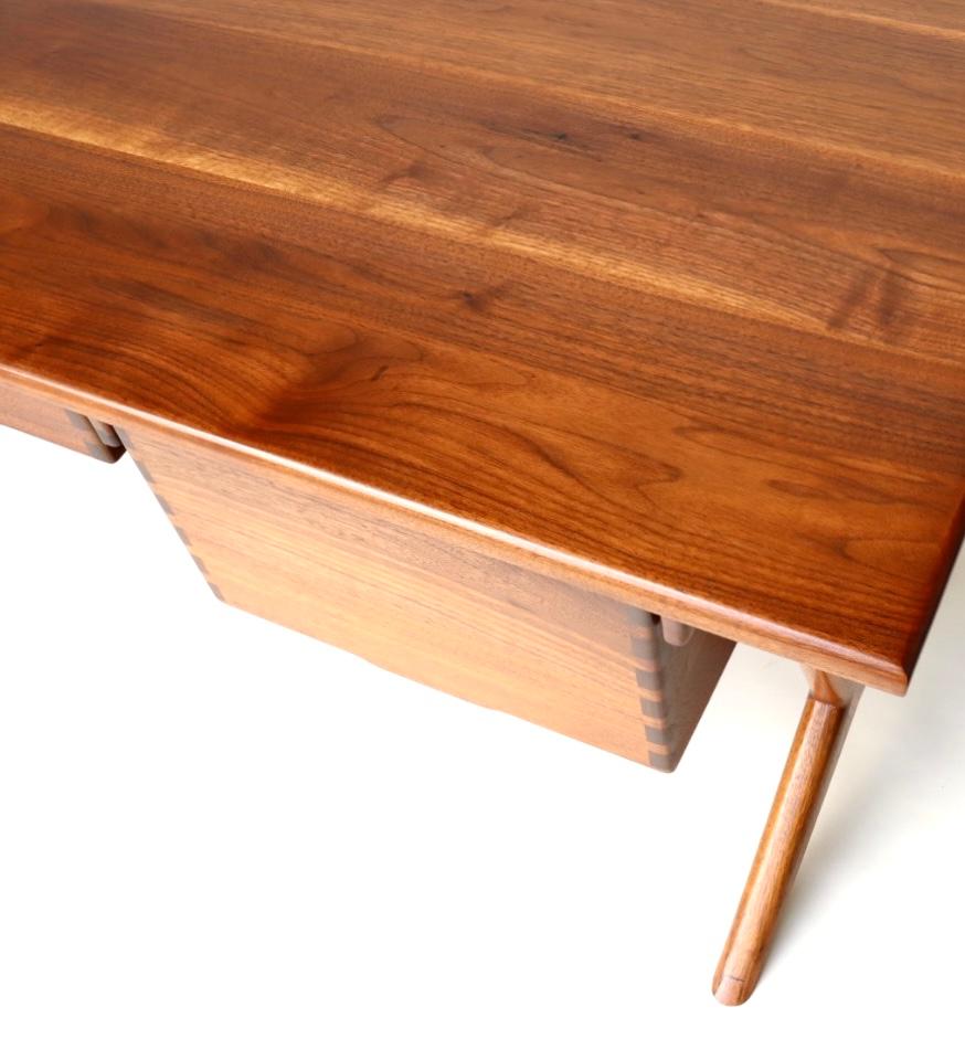 Late 20th Century Studio Craft Desk in Solid Walnut by Jim Sweeney for the Esprit Offices