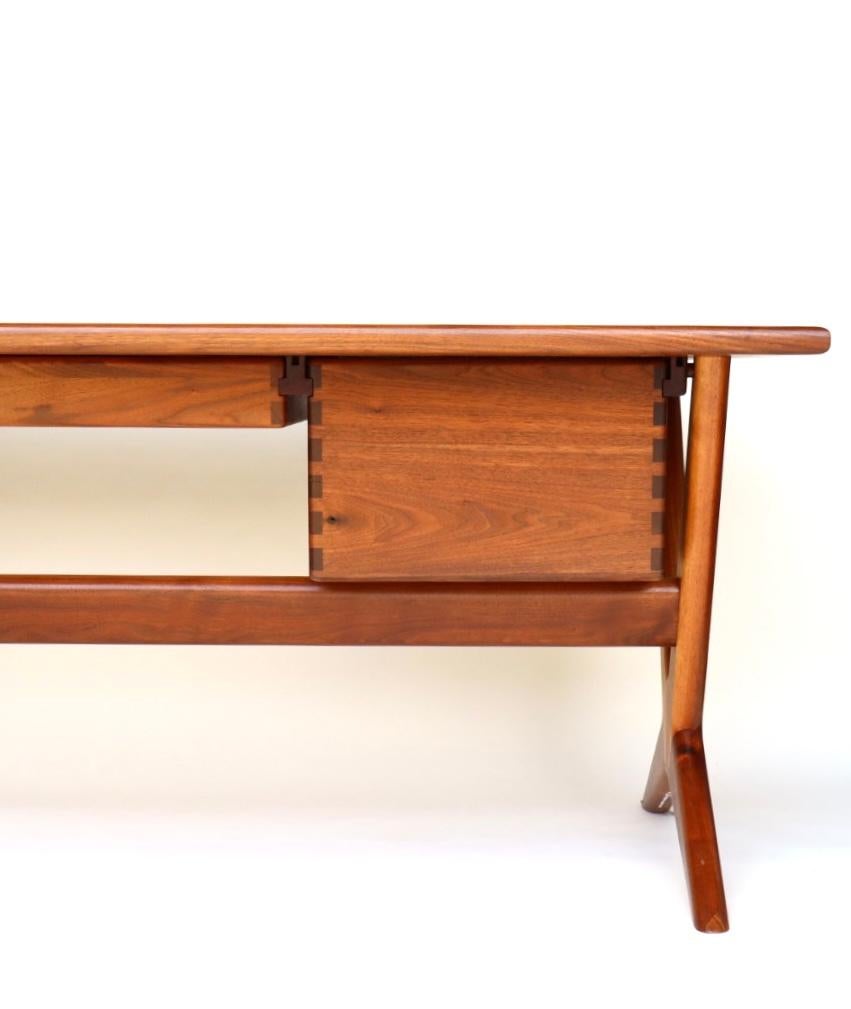 Studio Craft Desk in Solid Walnut by Jim Sweeney for the Esprit Offices 1