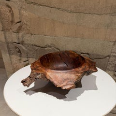 Studio Craft Handcrafted Walnut Wooden Bowl JS Greenwald Mid-Century