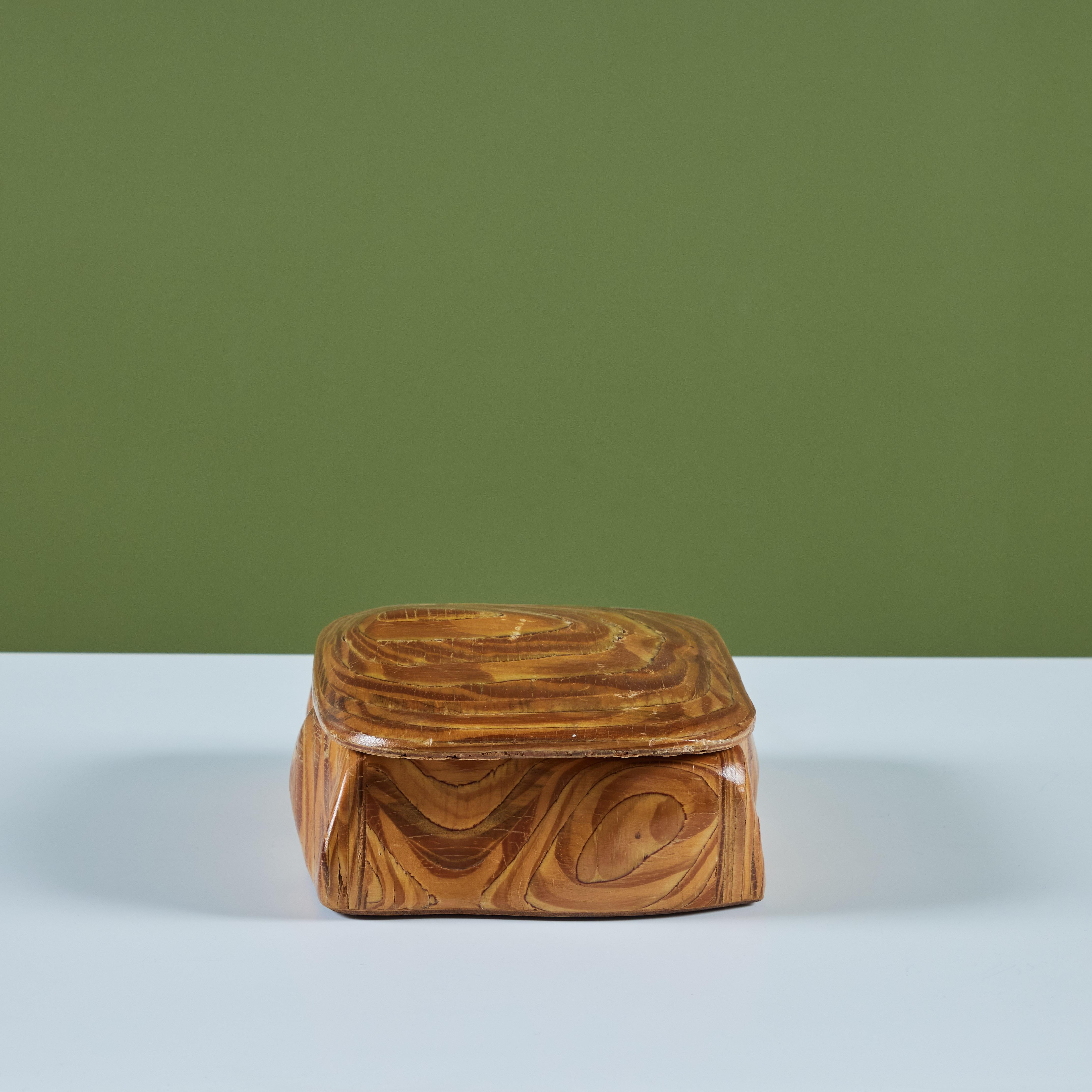 Contemporary Studio Craft Lidded Plywood Box For Sale