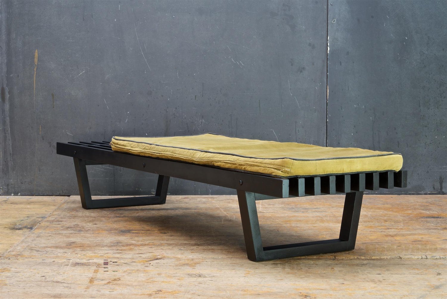 Studio Craft Low Black Slat Bench Coffee Table Window Platform