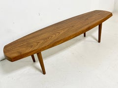 Studio Craft Mid-Century Surfboard Coffee Table By Paul Killinger Circa 1970s