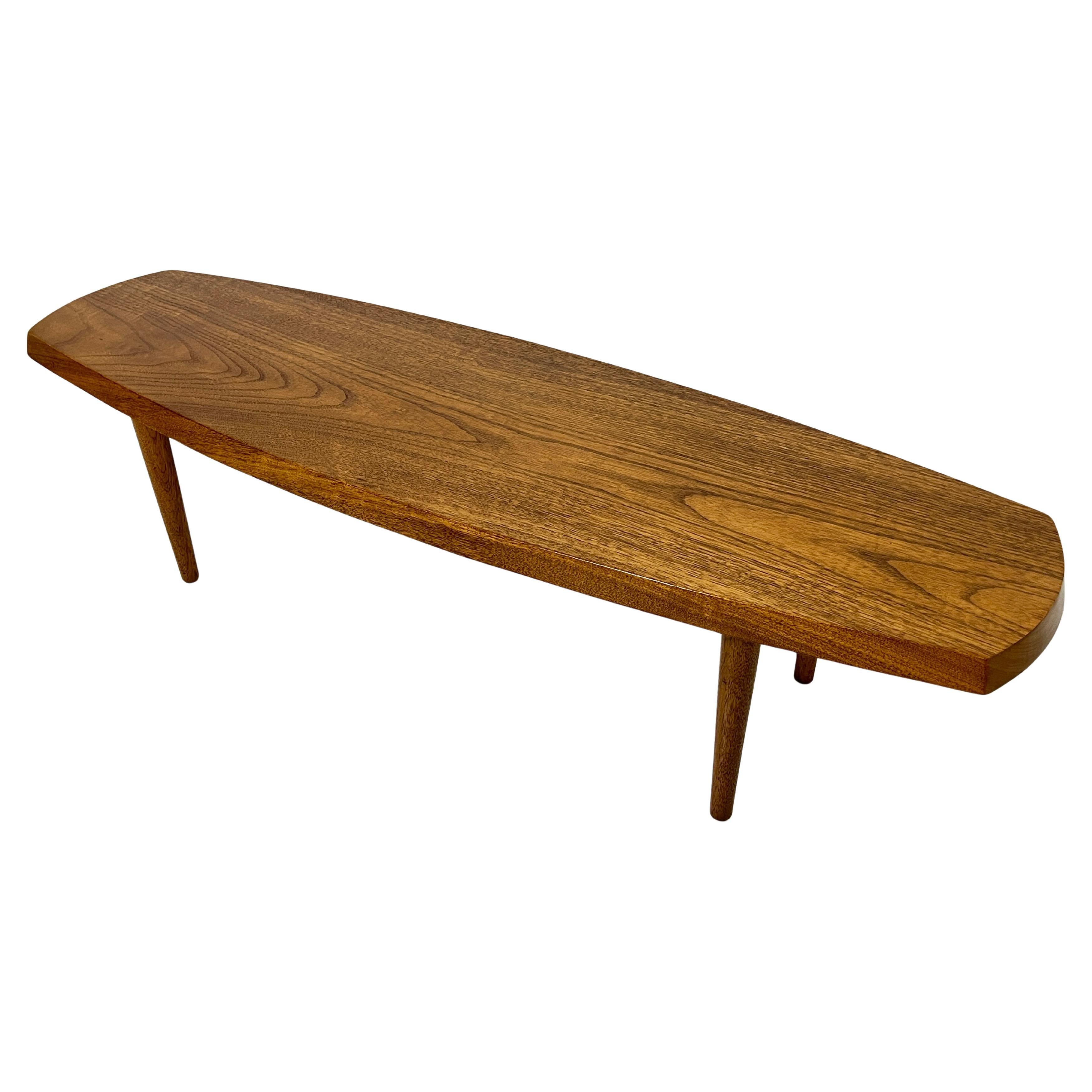 Studio Craft Mid-Century Surfboard Coffee Table By Paul Killinger Circa 1970s