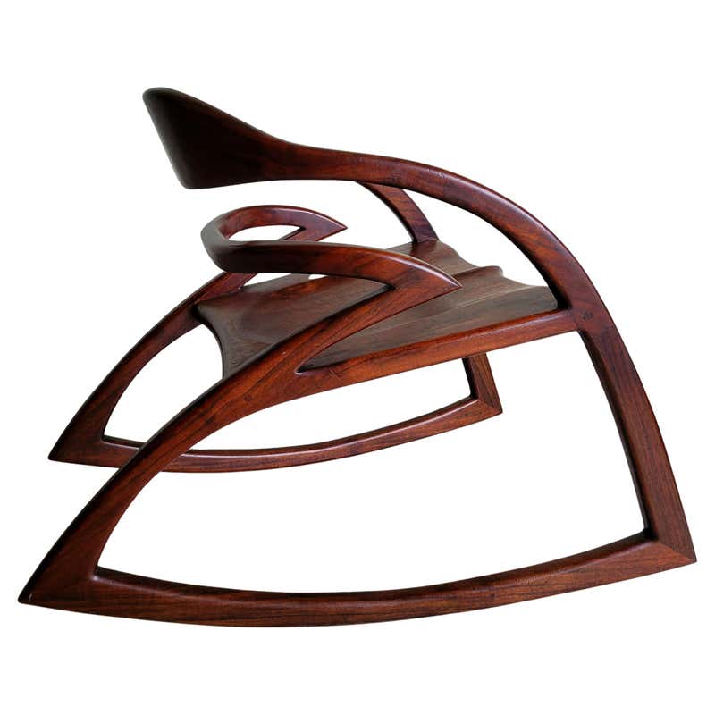 Studio Craft Organic-Form Rocking Chair For Sale at 1stDibs | organic ...