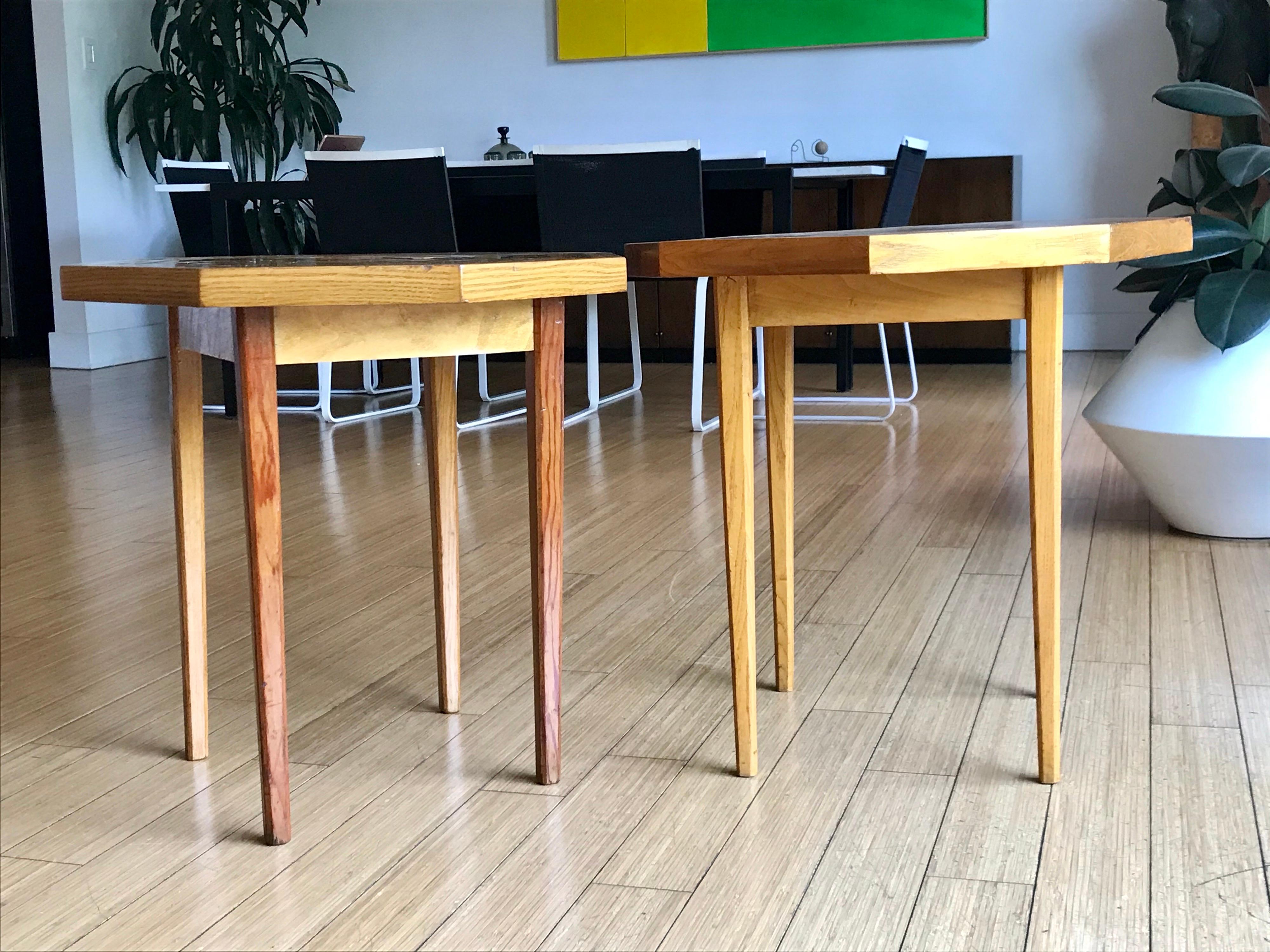 American Studio Craft Octagonal Tables, 1960's