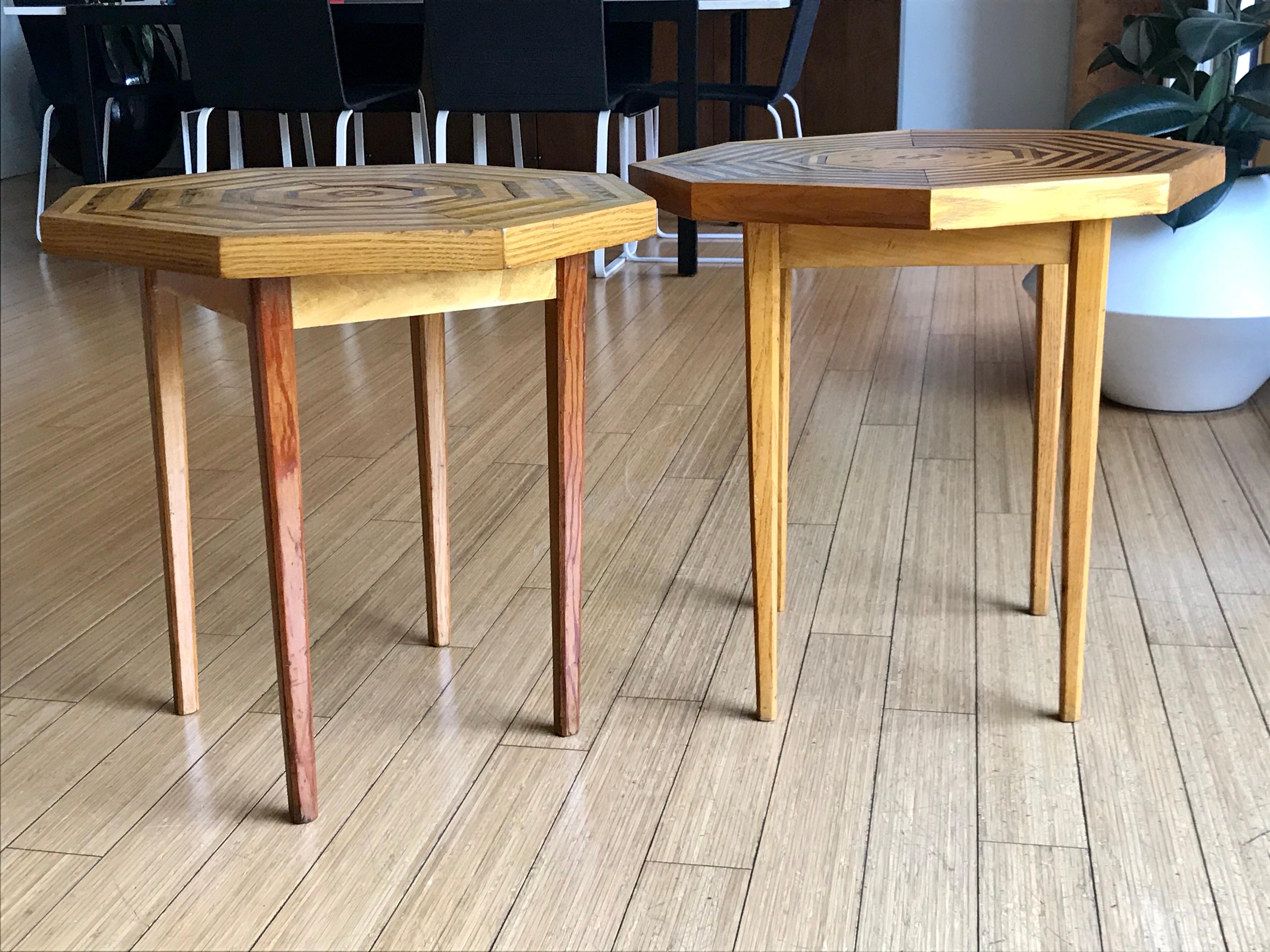 Woodwork Studio Craft Octagonal Tables, 1960's