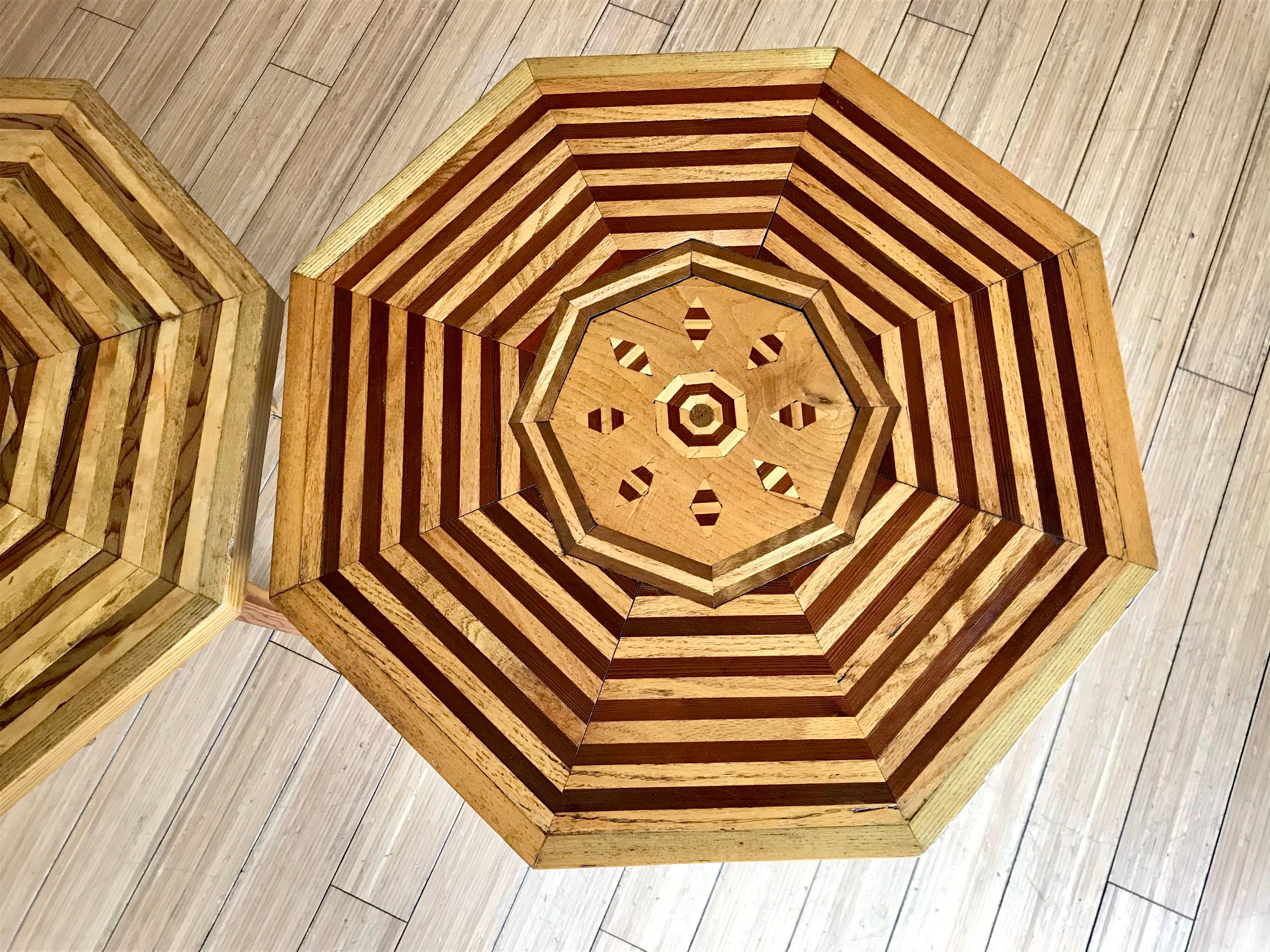 20th Century Studio Craft Octagonal Tables, 1960's