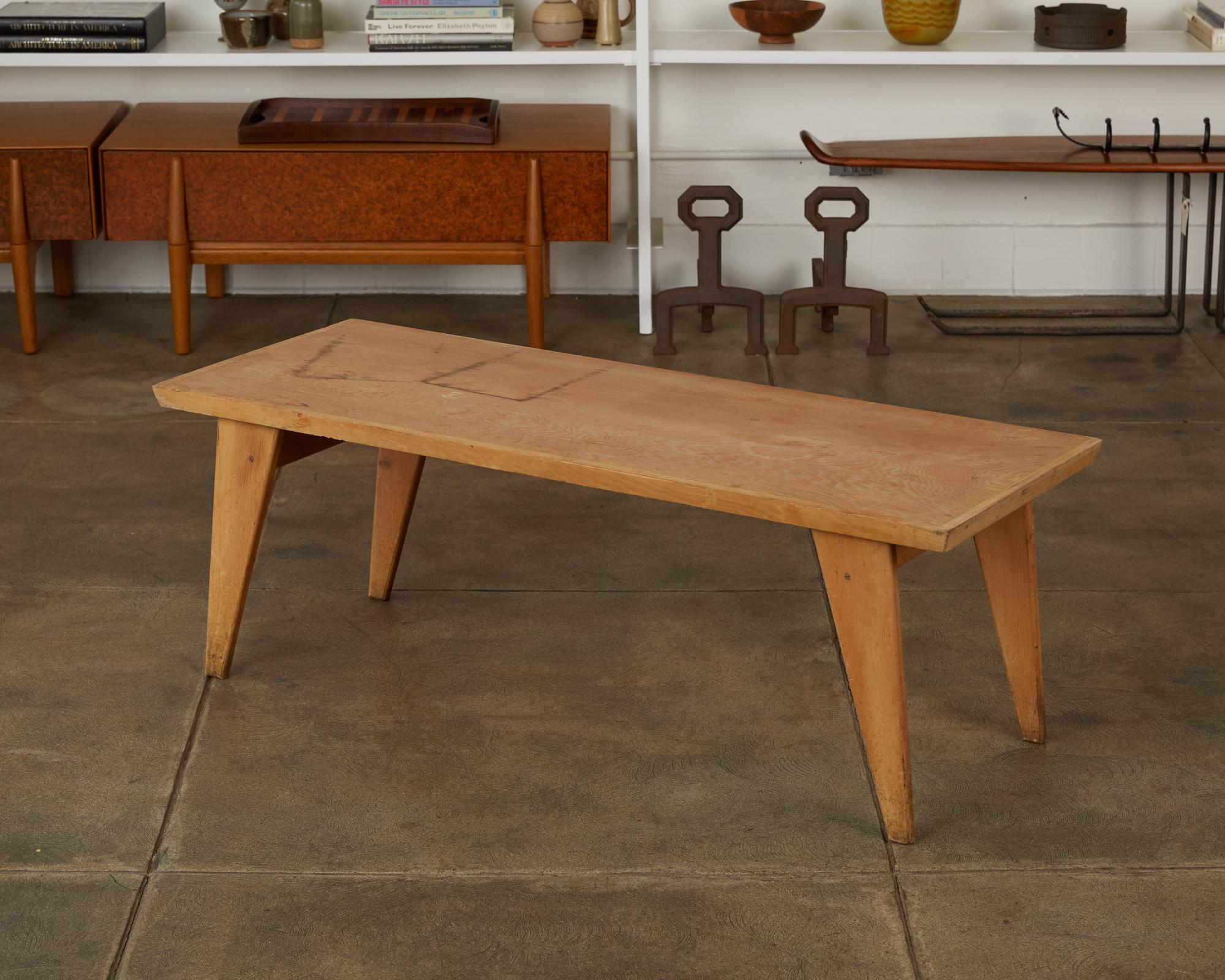 You know those rare pieces of furniture you find that show just the perfect amount of age? This is one of those. This coffee table has a pine plywood top, back when you could get pine veneer so that the grain ran continuously across the entire