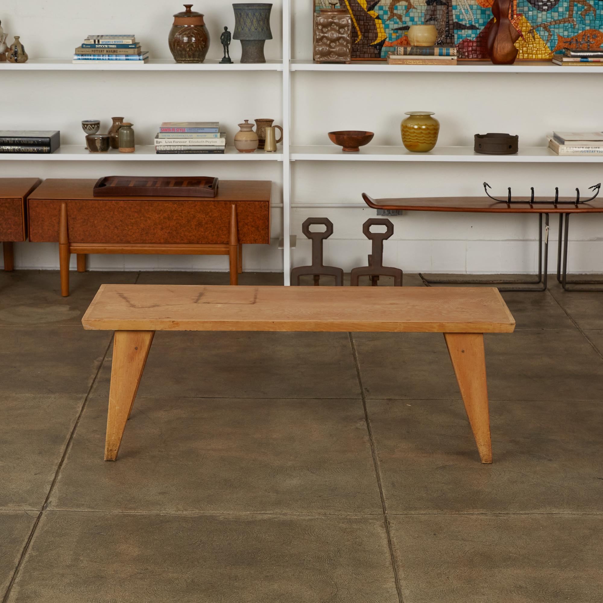 American Studio Craft Patinated Wood Coffee Table