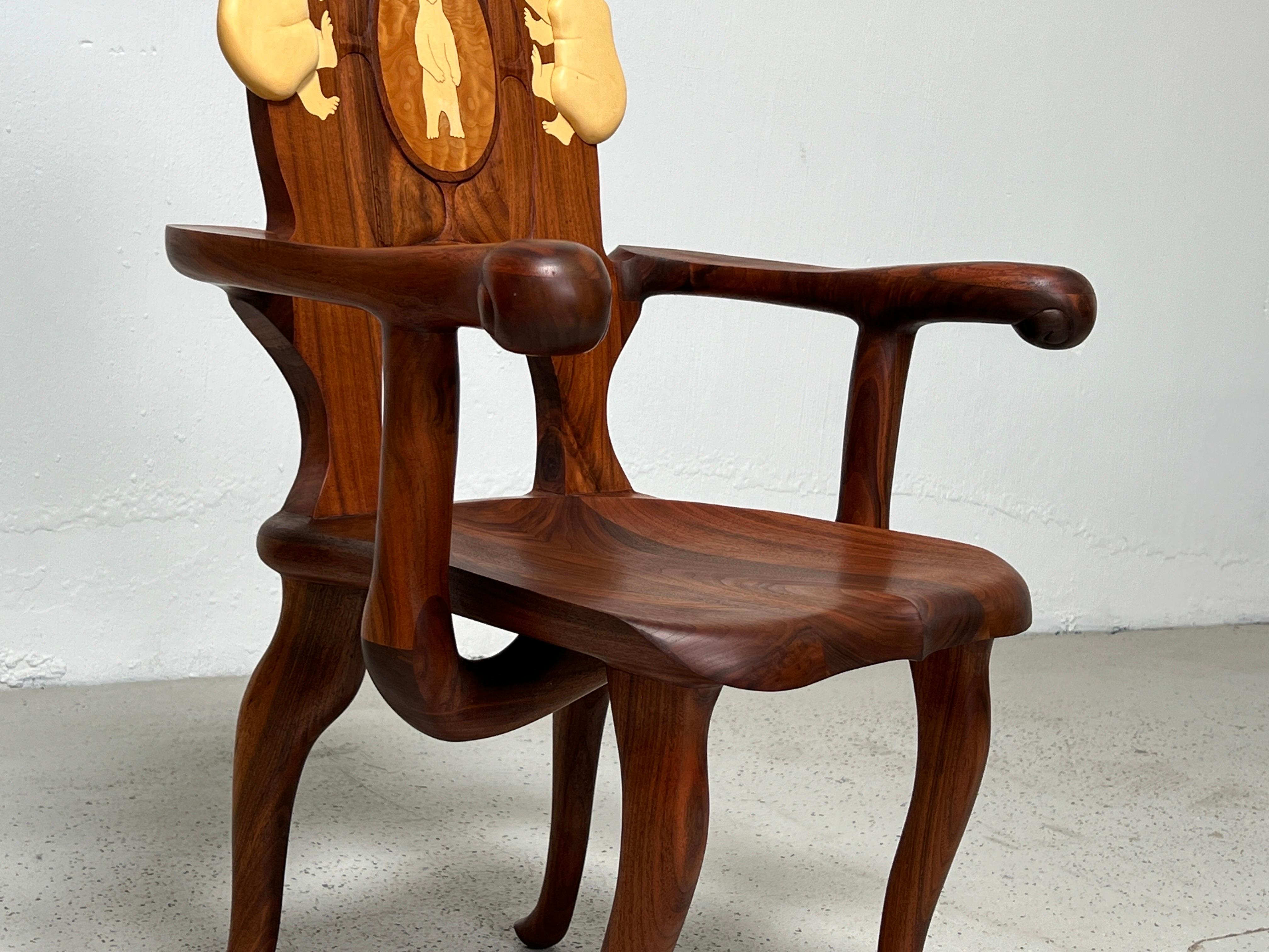 Organic Modern Studio Craft Polar Bear Armchair by John Bauer For Sale