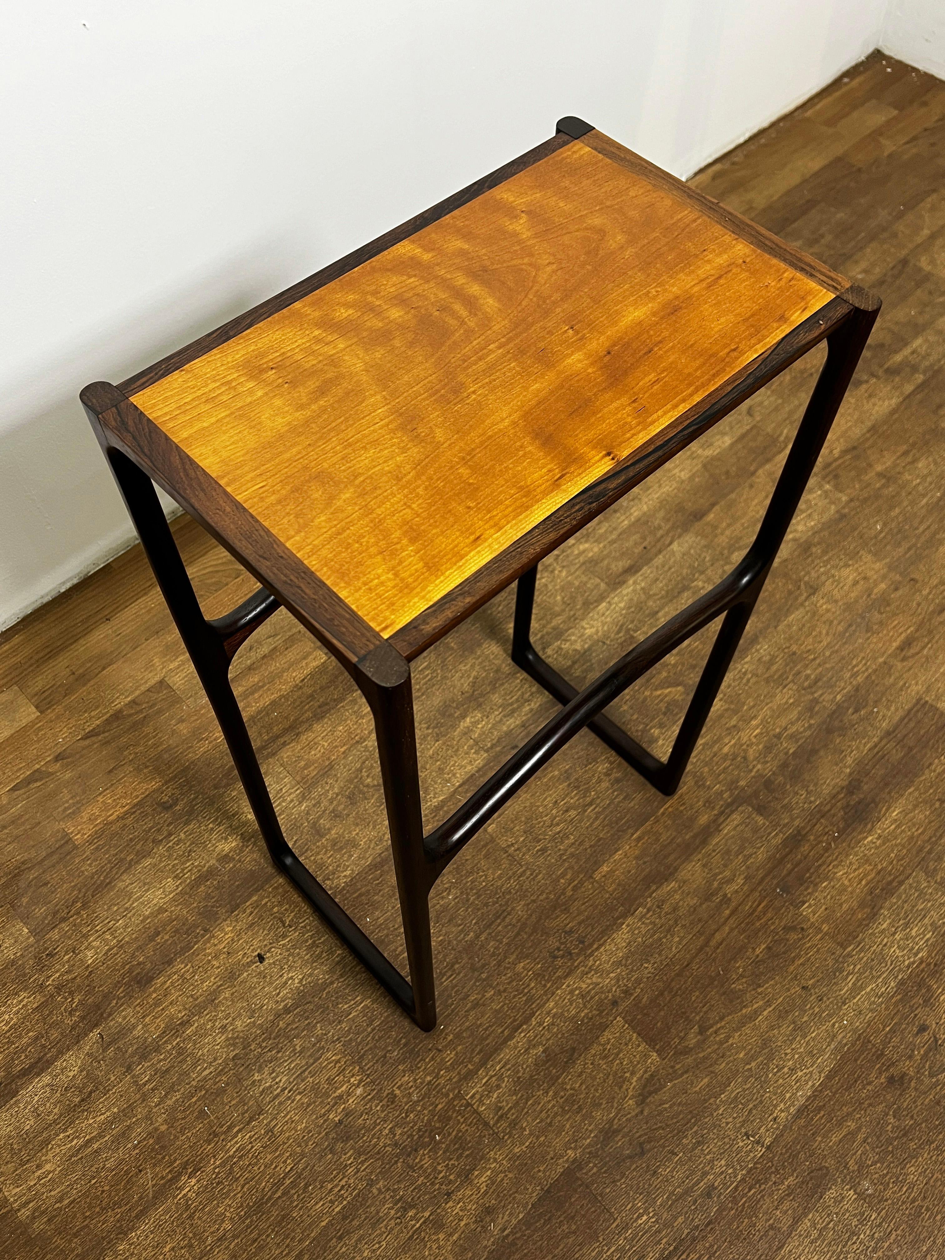 Late 20th Century Studio Craft Rosewood and Cherry Table by John Bickel, d. 1985