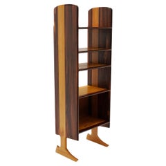 Retro Studio Craft Rosewood Bookcase, Four Shelves and Open Storage, Unique One off