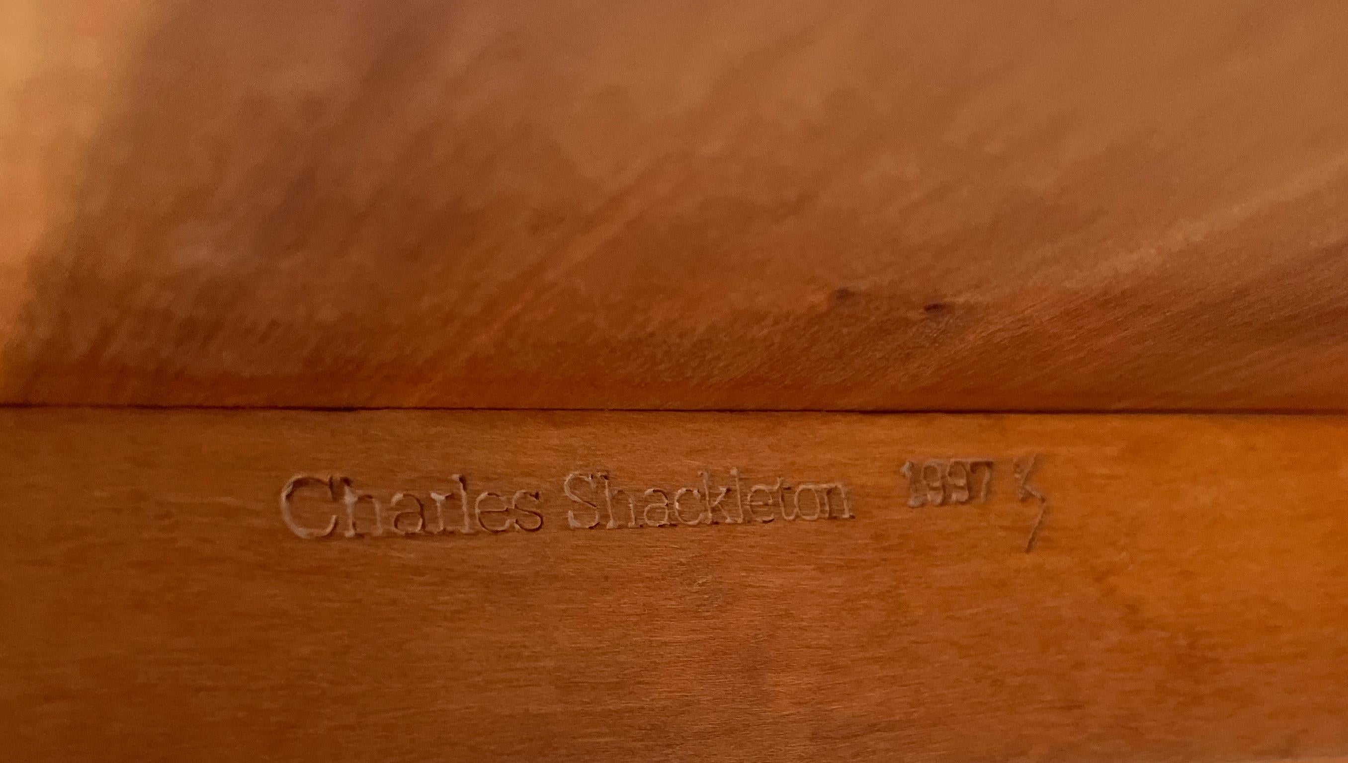Studio Craft Round Solid Cherry Dining table by Charles Shackleton Vermont 2