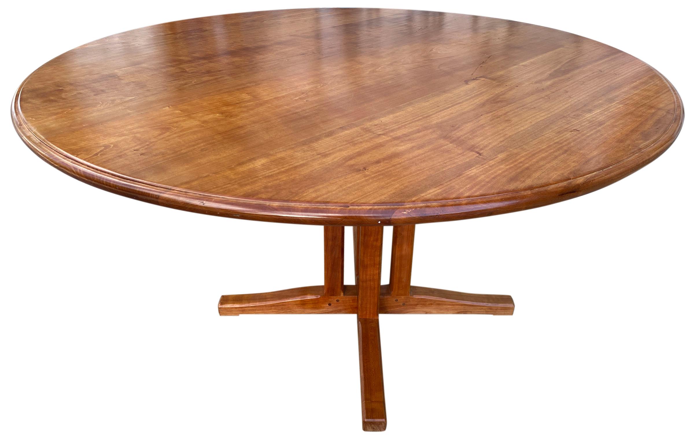 round cherry dining table