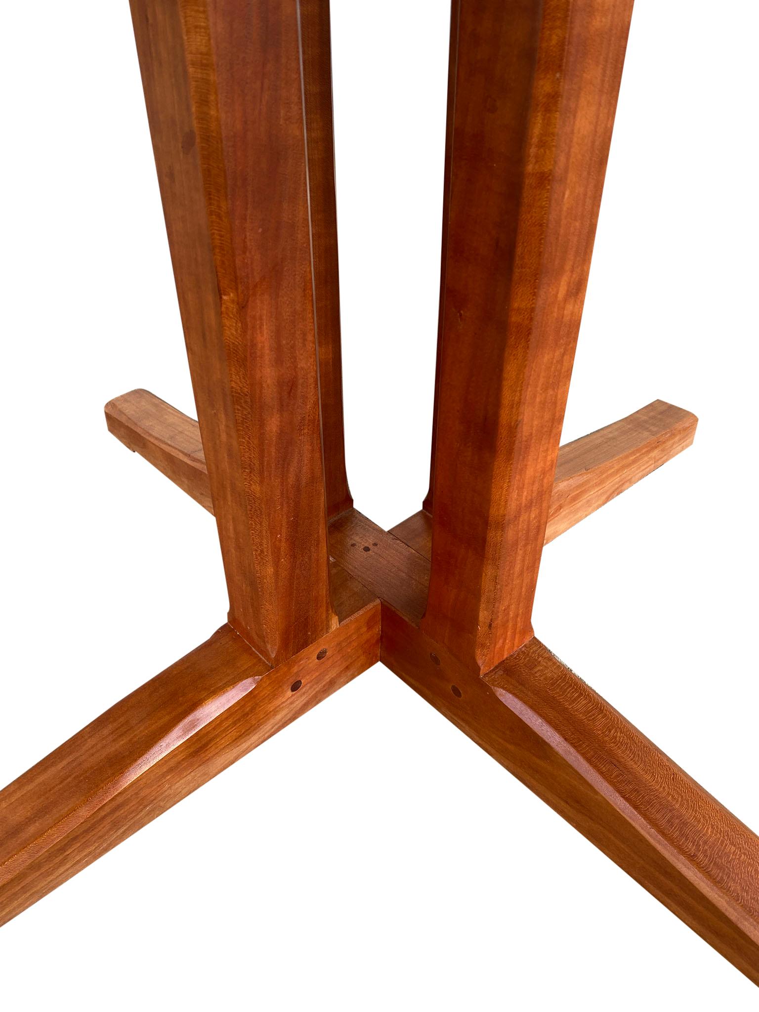 round cherry dining table with leaves