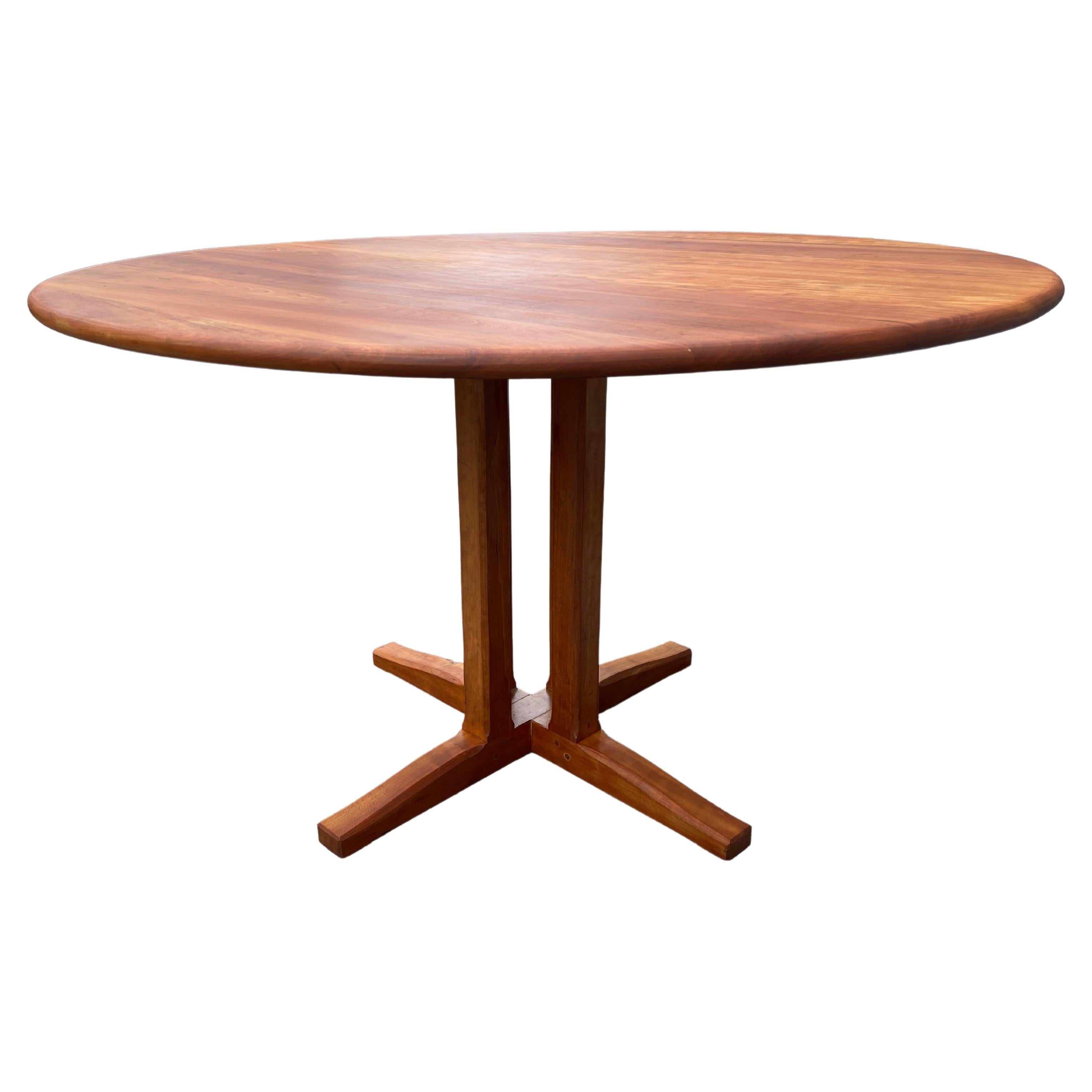 Studio Craft Round Solid Cherry Dining table by Charles Shackleton Vermont