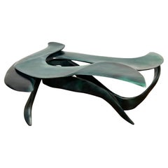 Mesa de centro escultórica y orgánica Studio Craft Firmada Walsh, Fechada en 1989