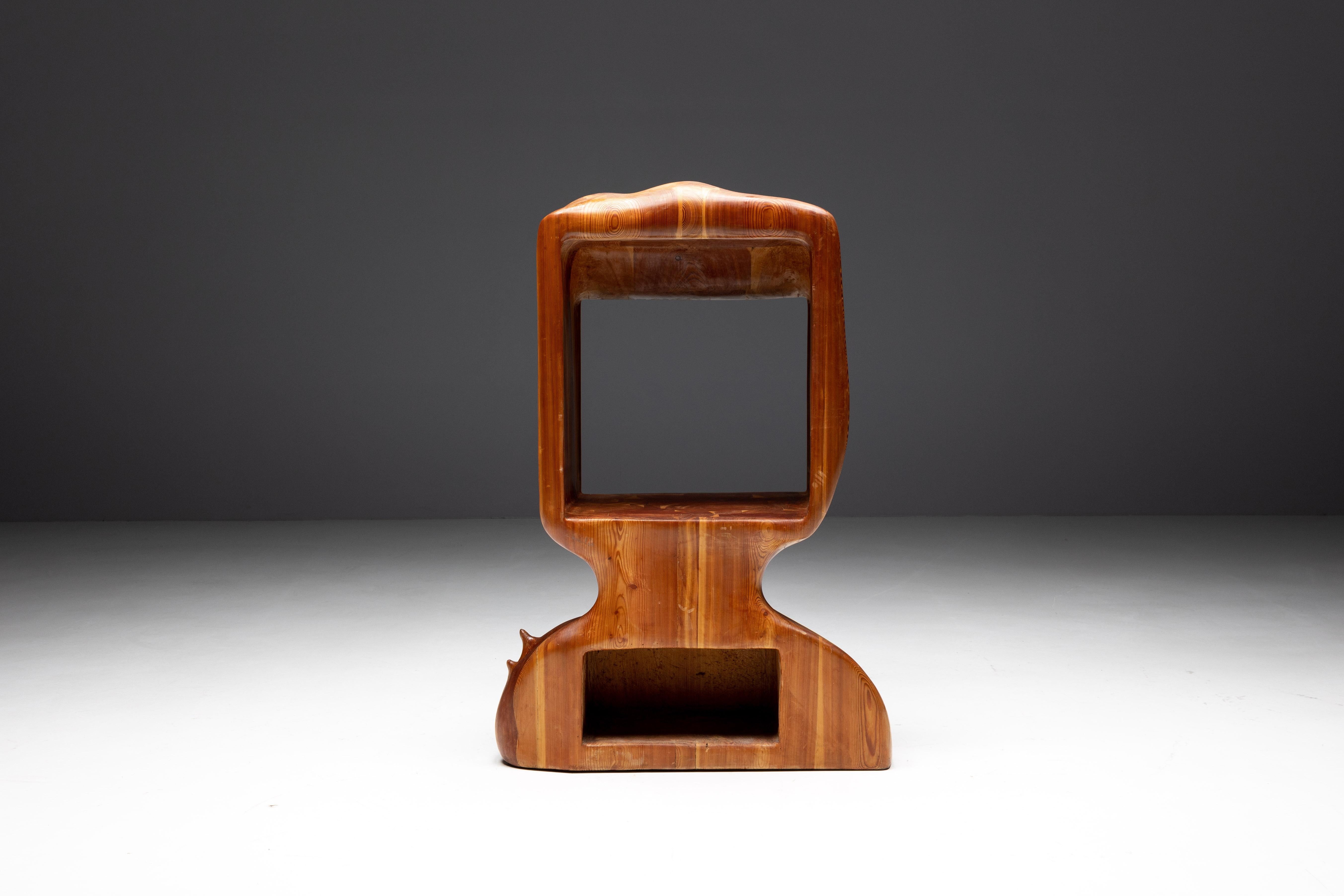 Fin du 20e siècle Meuble de rangement sculptural Studio Craft, États-Unis, 1970 en vente