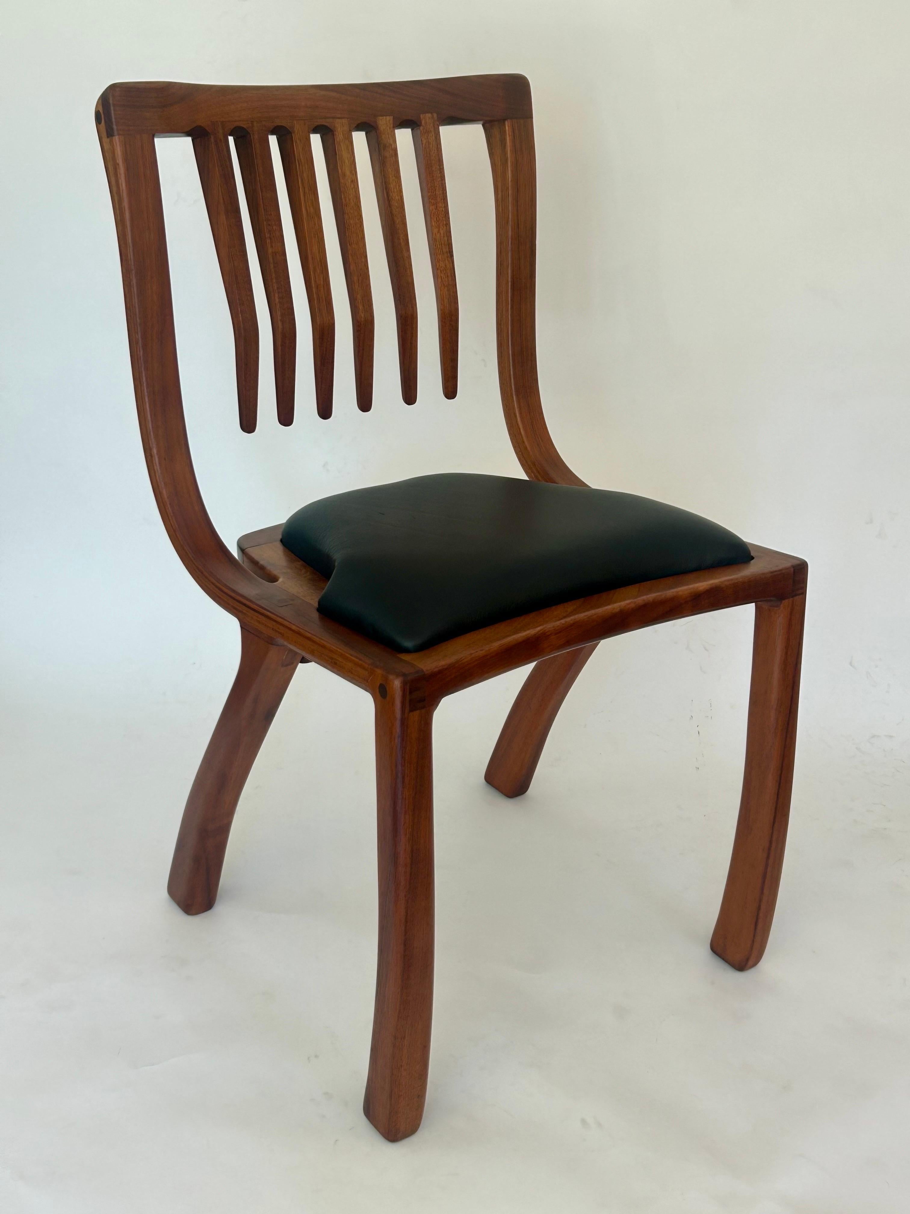 American Studio Craft Sculptural Wood Chair 'MP 81'