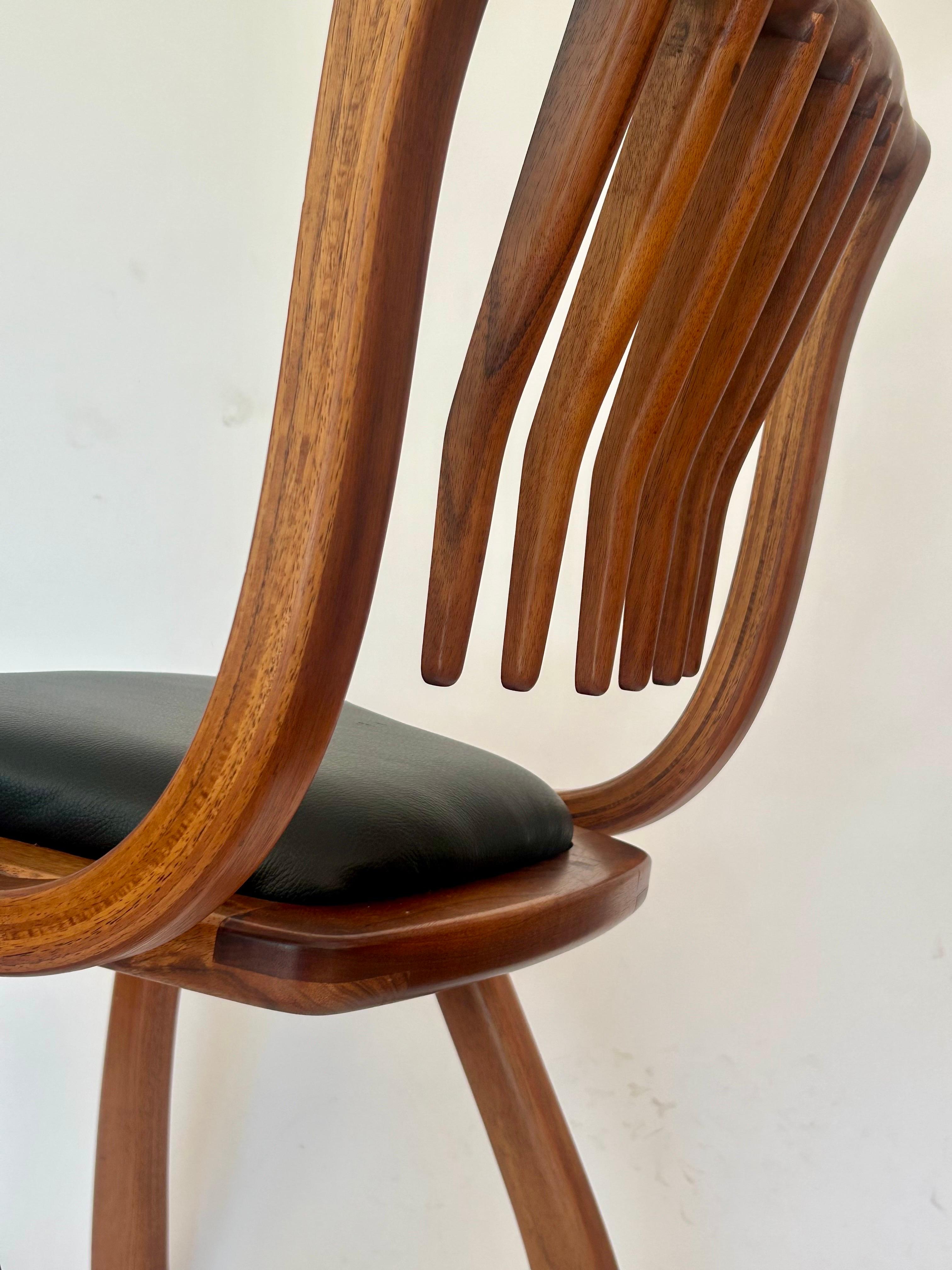 Studio Craft Sculptural Wood Chair 'MP 81' In Good Condition In Los Angeles, CA