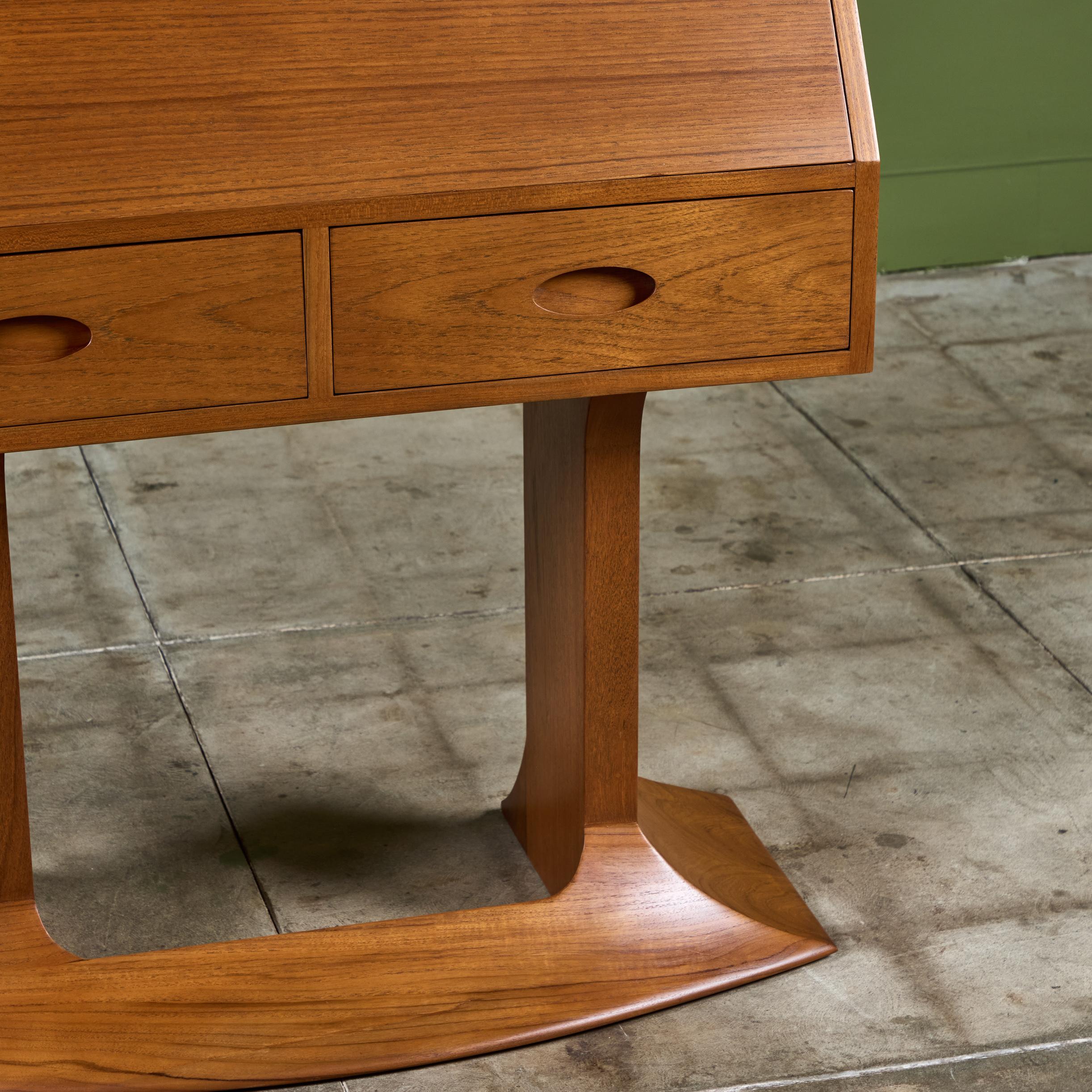 Studio A Teak - Scrivania in Teak in vendita 12