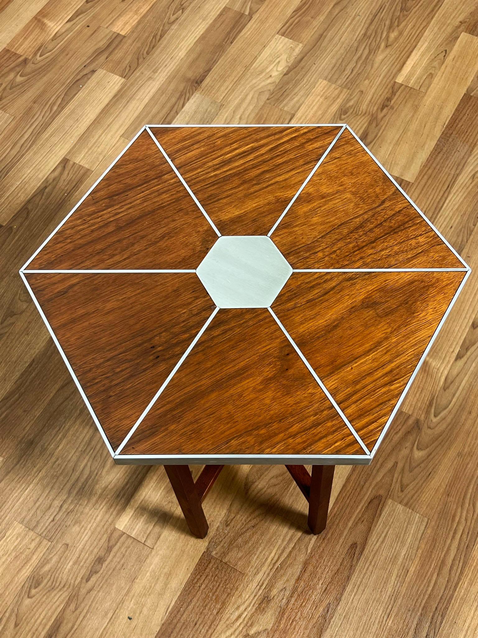 American Studio Craft Teak Side Table Exhibited At World's Fair 1964