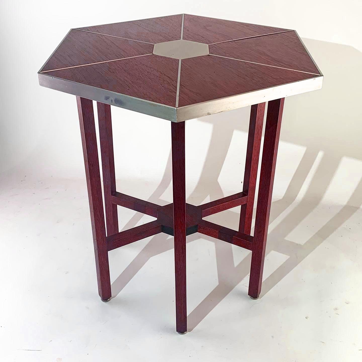 Studio Craft Teak Side Table Exhibited At World's Fair 1964 In Good Condition In Peabody, MA