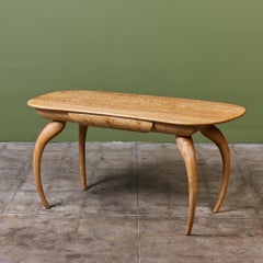 Studio Craft Tiger Oak Desk by Ken Swenson, Hand-Crafted Mid-Century Modern