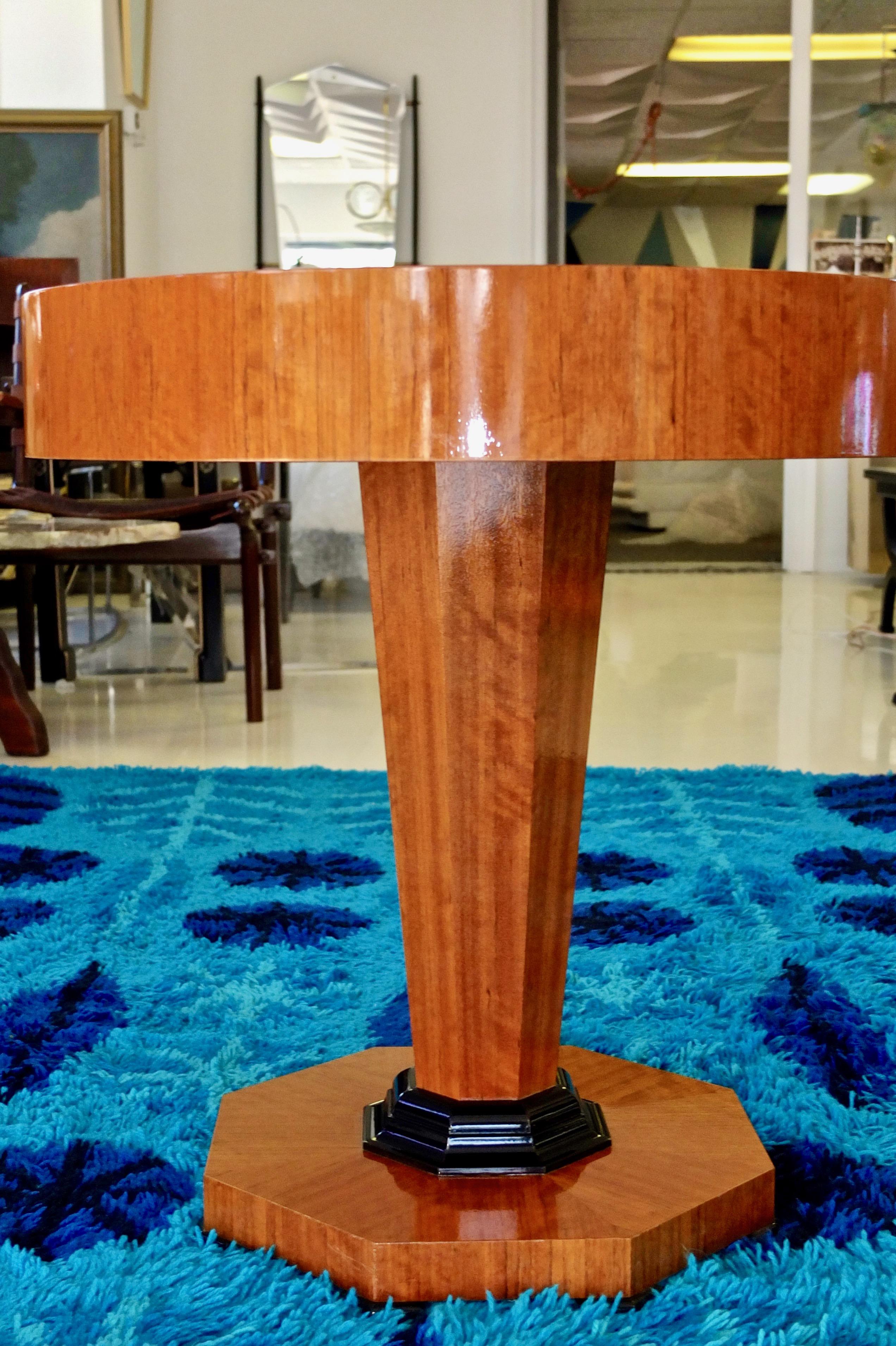 Late 20th Century Studio Craft Tropical Olive Wood Pedestal Table by Gregg Lipton For Sale