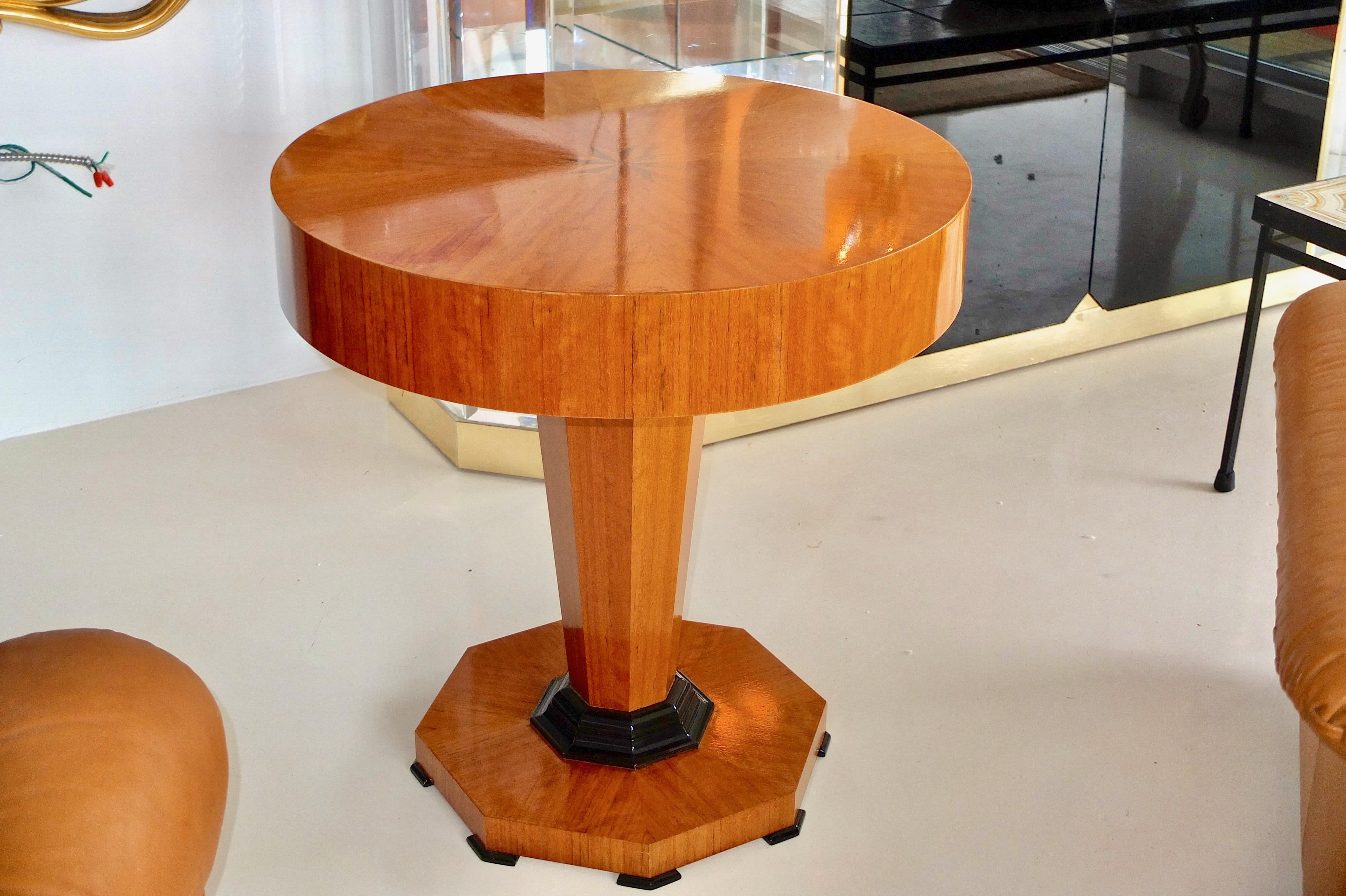 Studio Craft Tropical Olive Wood Pedestal Table by Gregg Lipton For Sale 1
