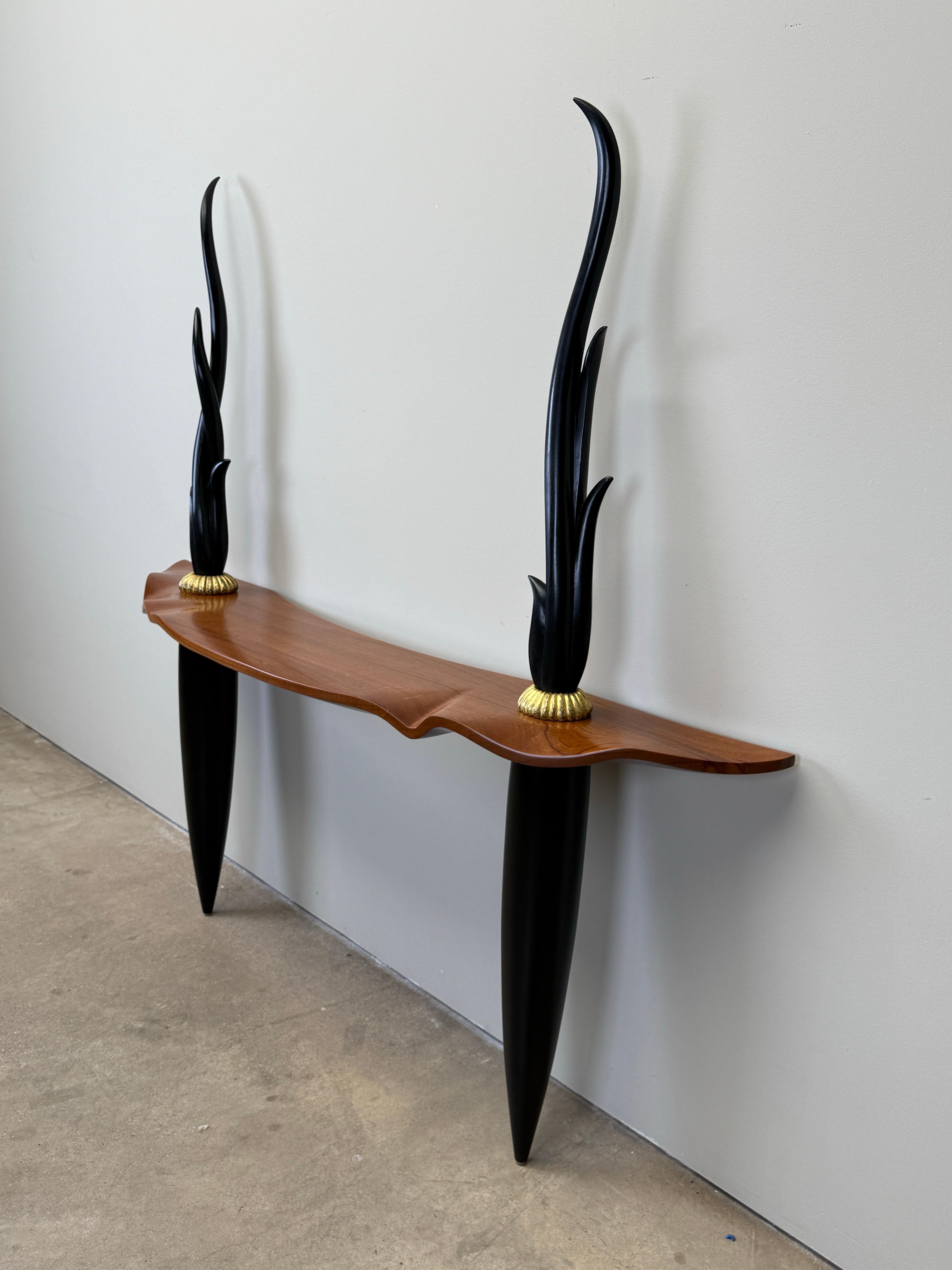 Studio Craft Wall Mount Console Table by Peter Dudley, 1993 For Sale 7